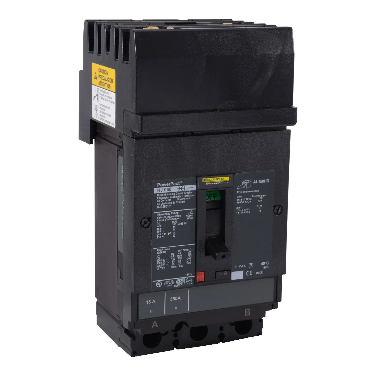 HJA260254 - Square D - 25 Amp Molded Case Circuit Breaker