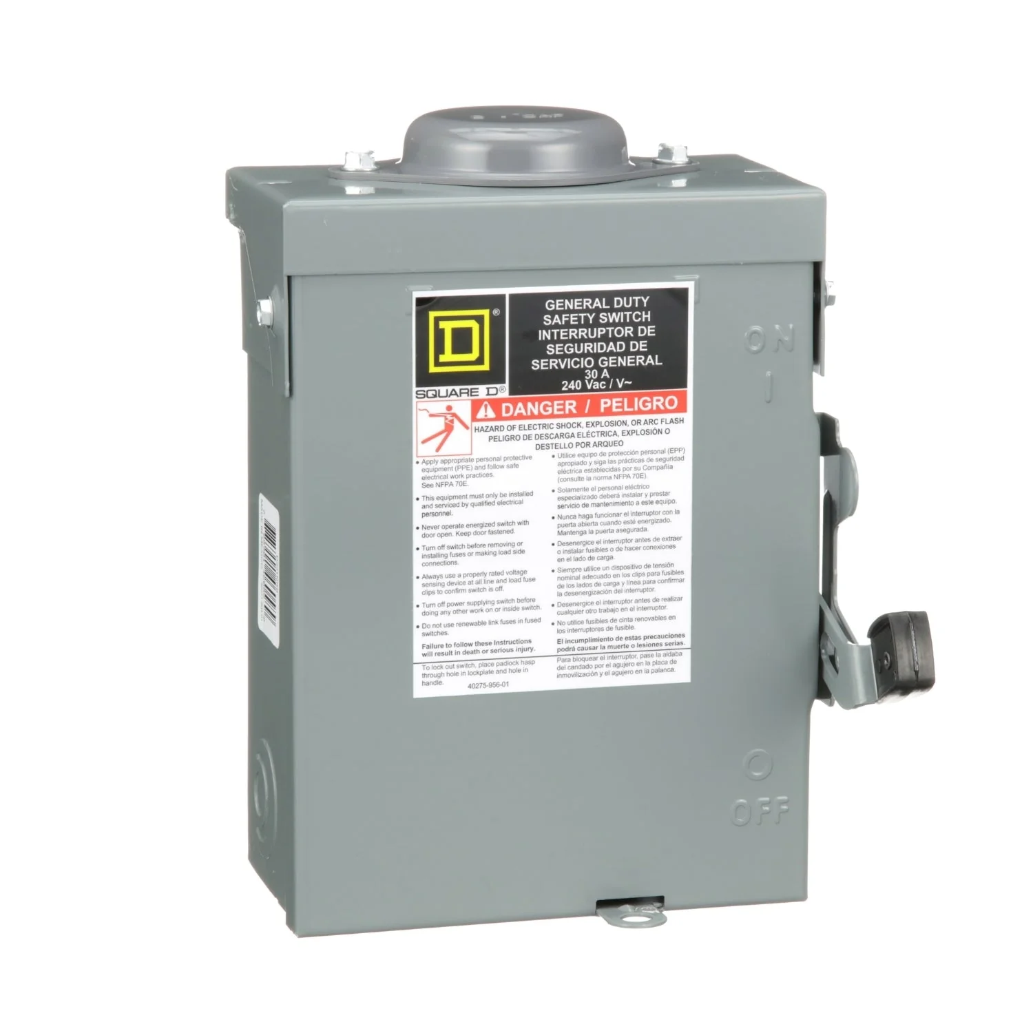 CD221NRB - Square D - 30 Amp Disconnect and Safety Switch