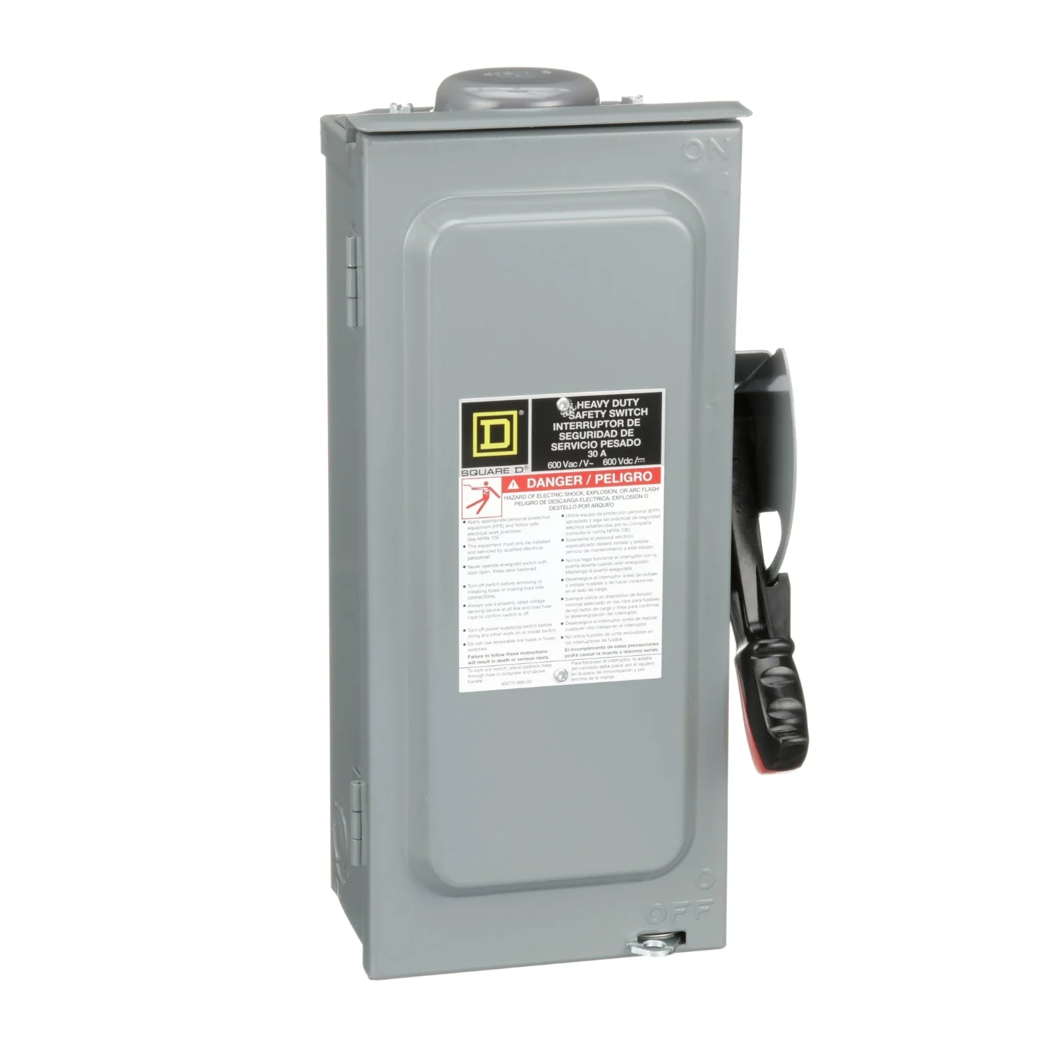 H361RB - Square D - 30 Amp Disconnect and Safety Switch
