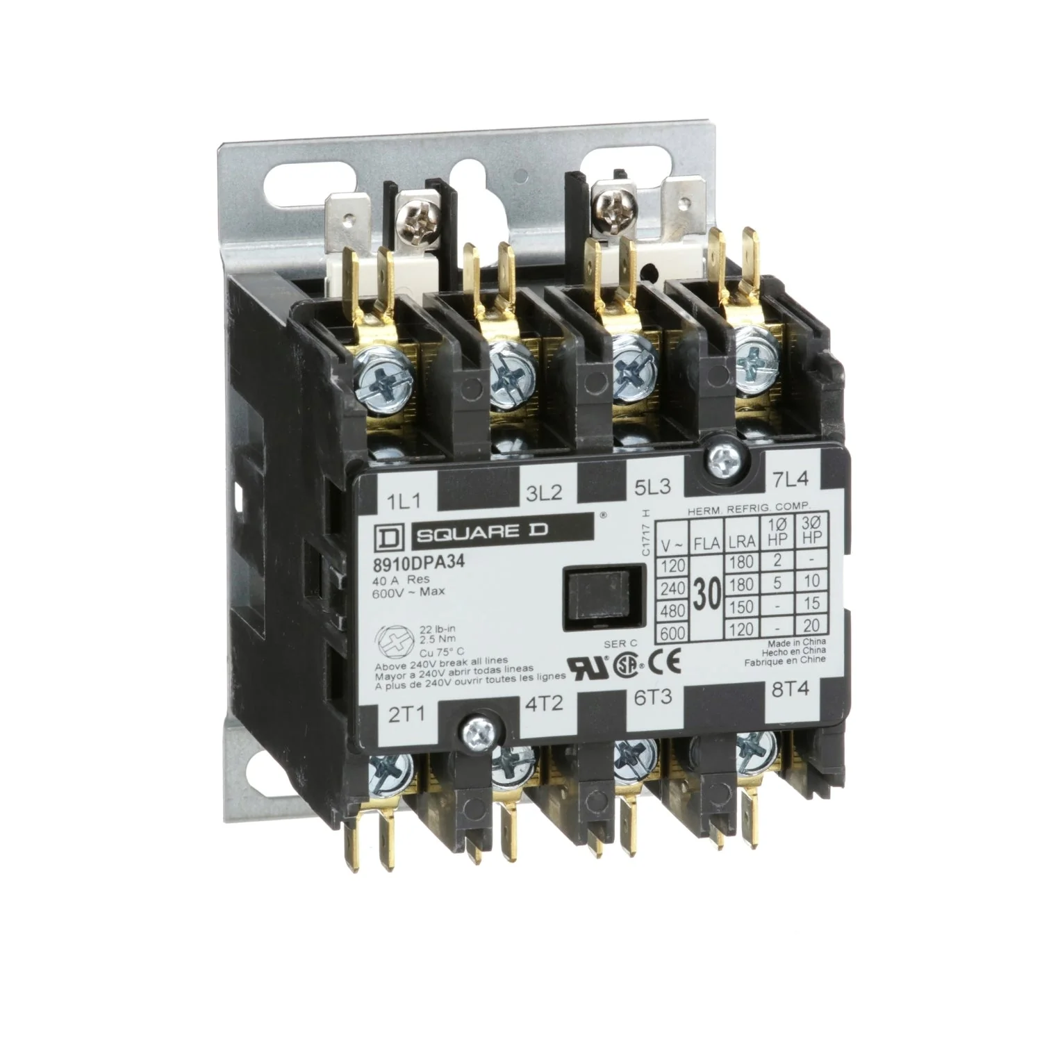 8910DPA34V04 - Square D - 30 Amp Magnetic Contactor