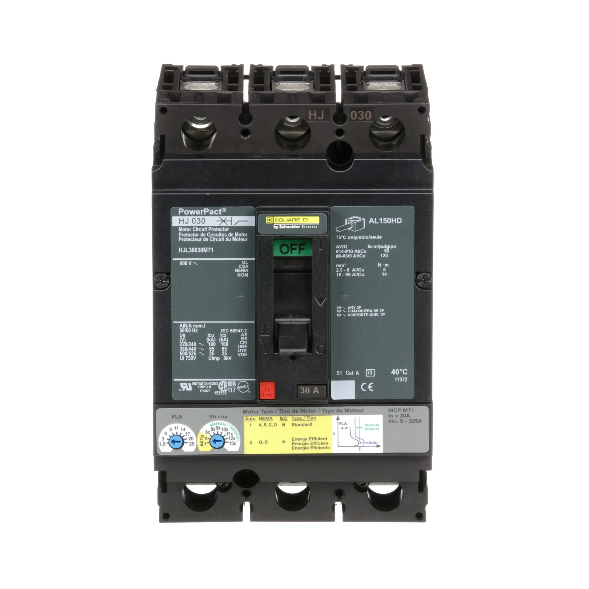 HJL36030M71 - Square D - 30 Amp Molded Case Circuit Breaker