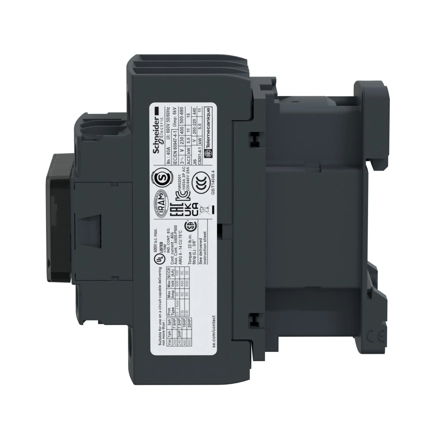 LC1D38G7 - Square D - Contactor - Image 2