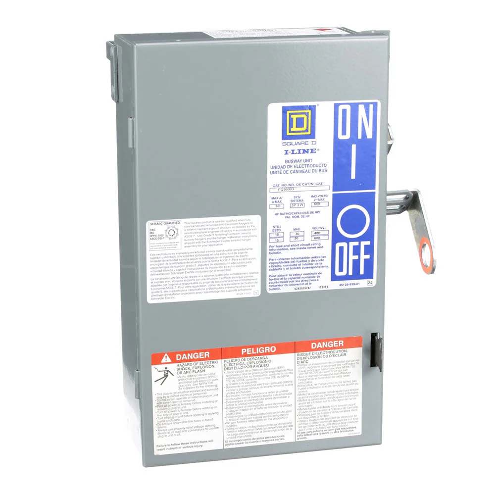 PQ3606G - Square D - 6 Amp Fusible Busway Plug