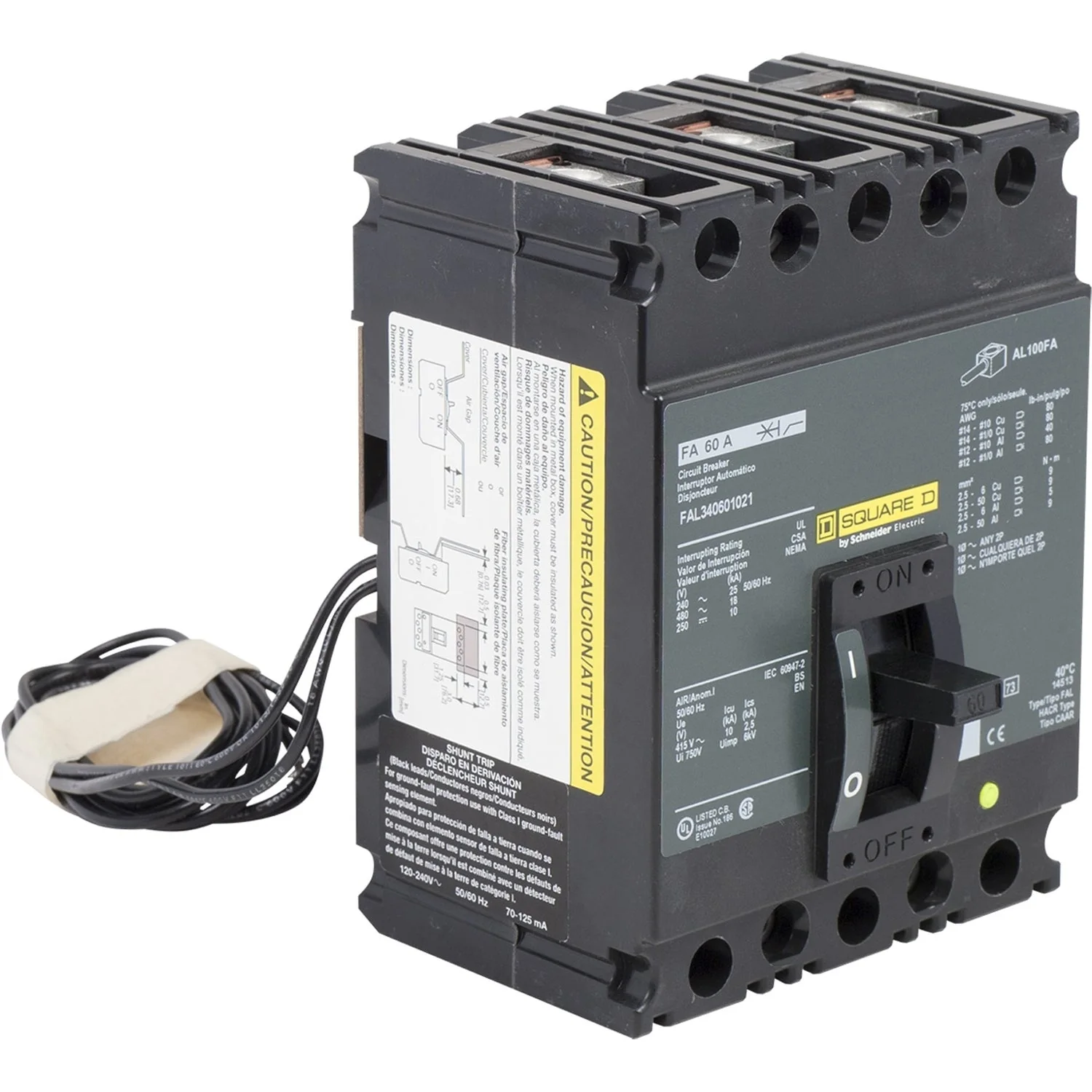 FAL340601021 - Square D - 60 Amp Molded Case Circuit Breaker