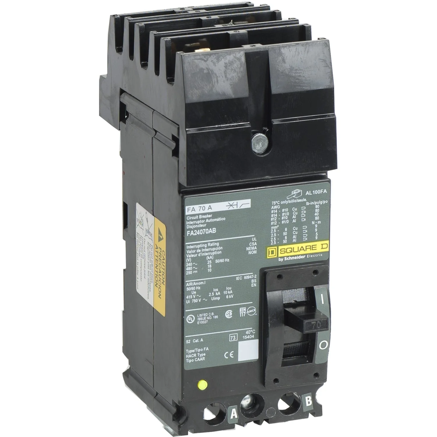 FA24070AB - Square D - 70 Amp Electric Motor Starter