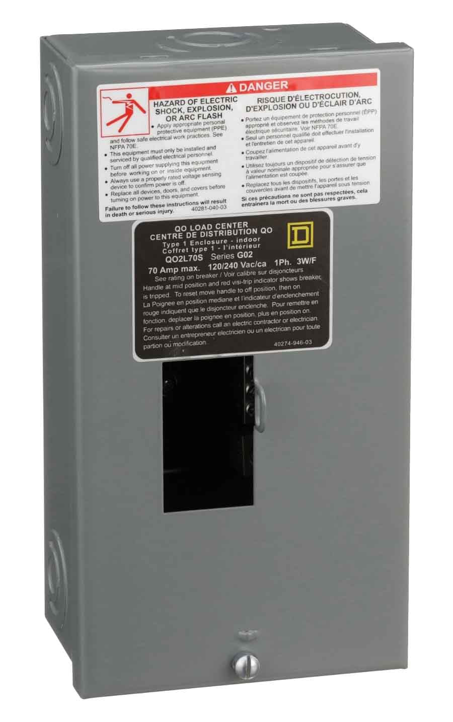 QO2L70S - Square D - 70 Amp Load Center