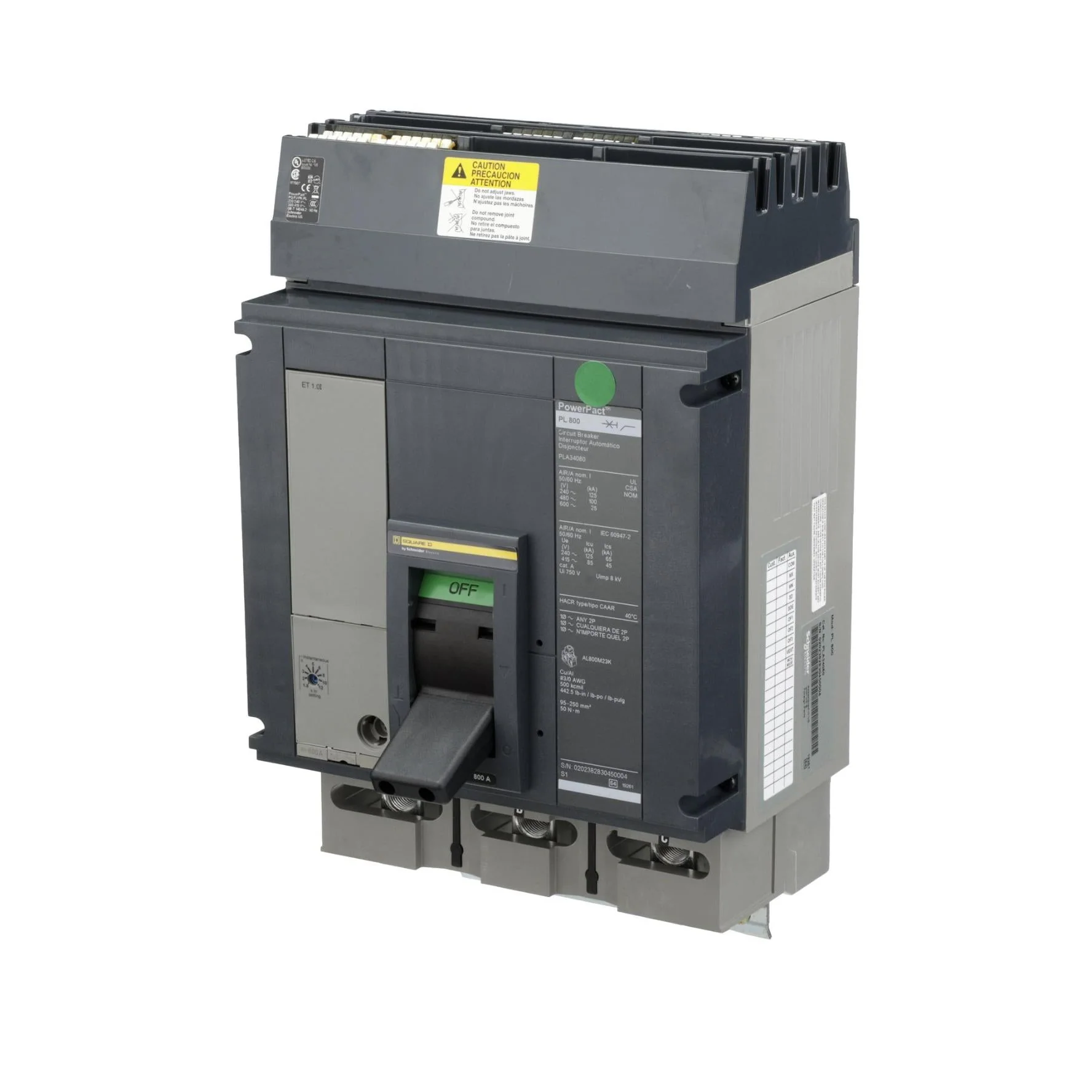 PLA34080 - Square D - Molded Case Circuit Breakers - Image 3