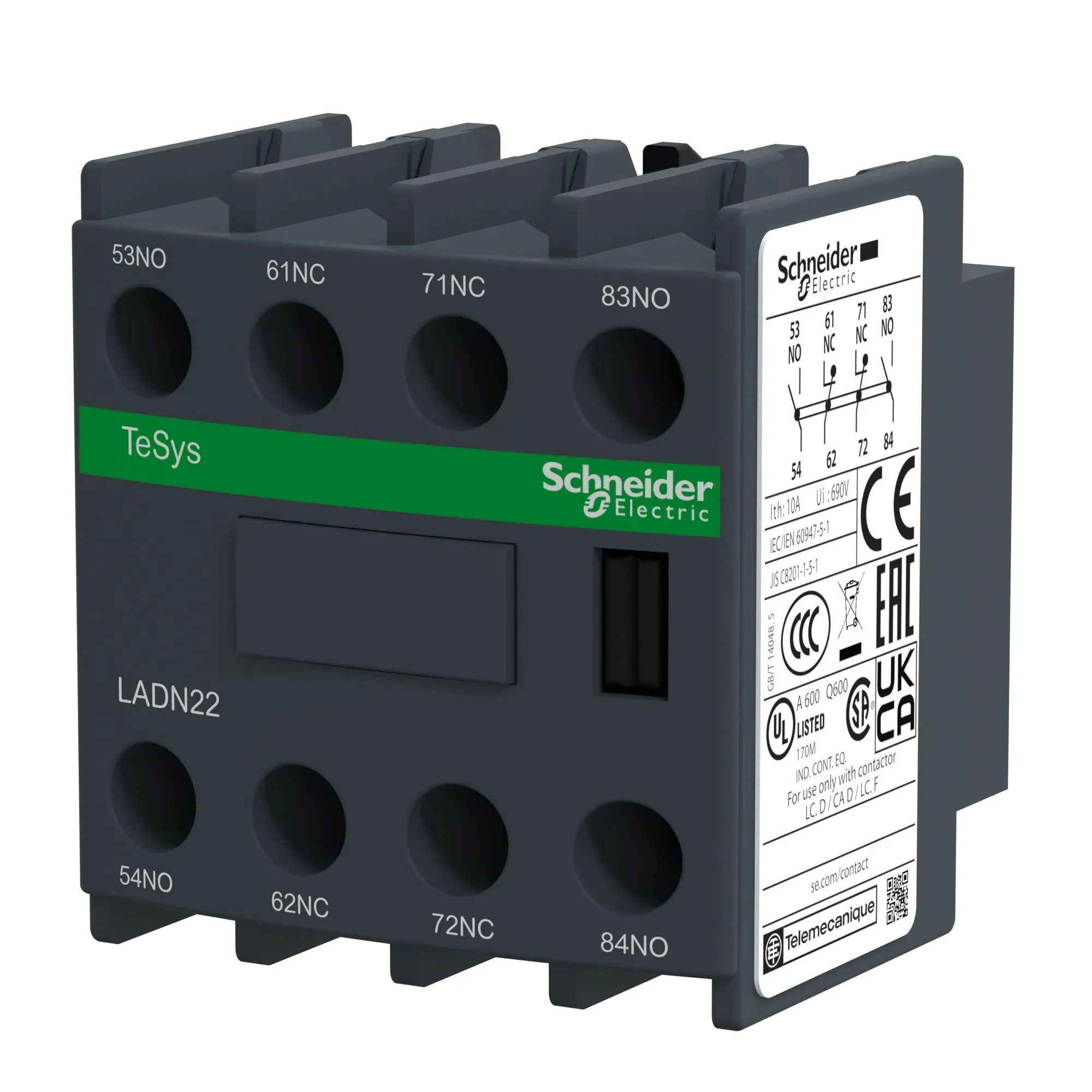 LADN22 - Square D - Auxiliary Contact Block - Image 3