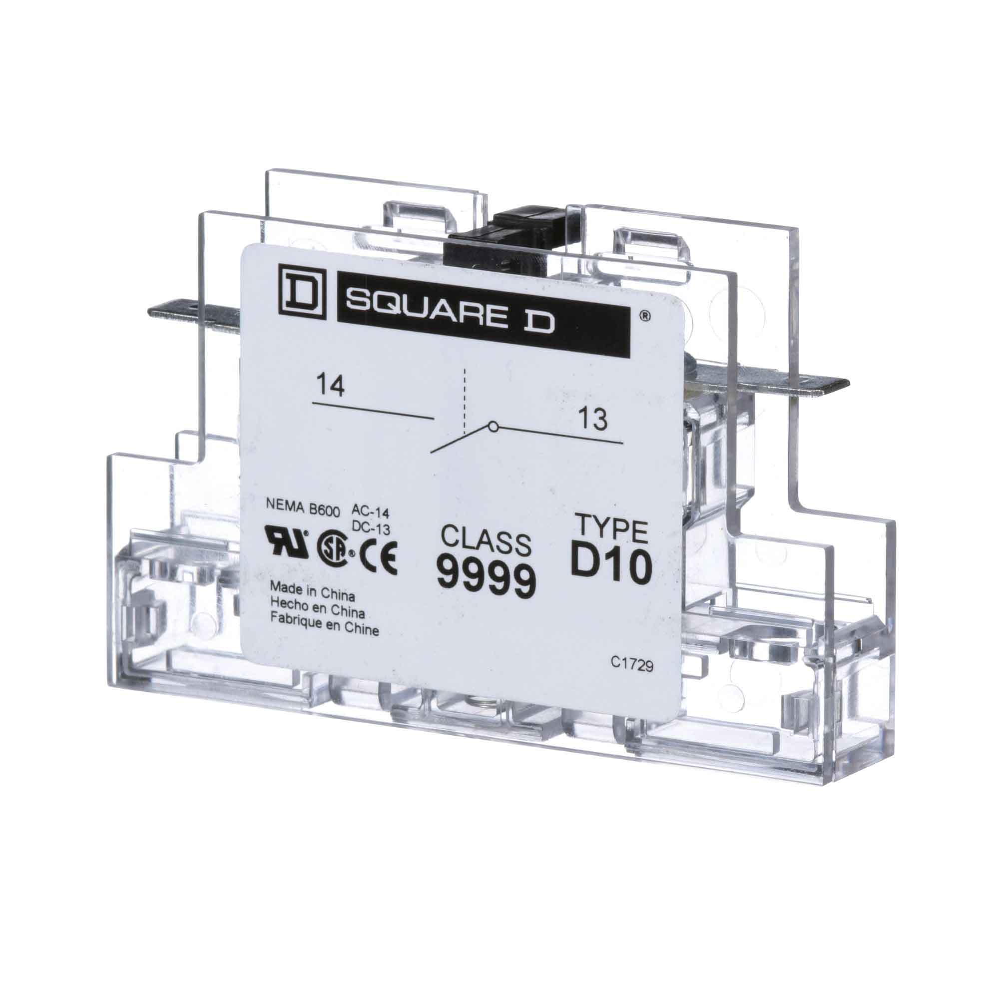 9999D10 - Square D - Contactor And Motor Starter Auxiliary - Image 3