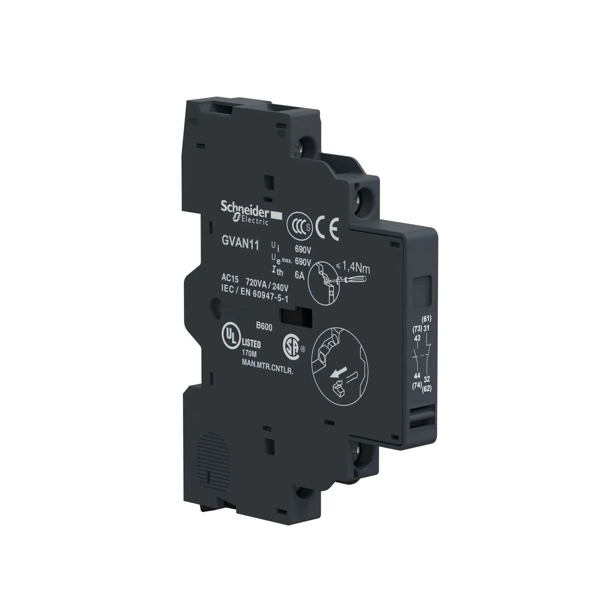 GVAN11 - Square D - Contactor And Motor Starter Auxiliary - Image 2