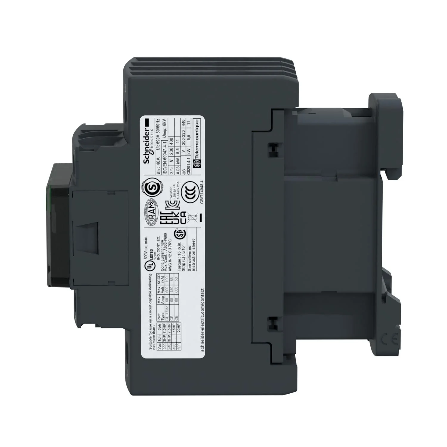 LC1D258U7 - Square D - Contactor - Image 4