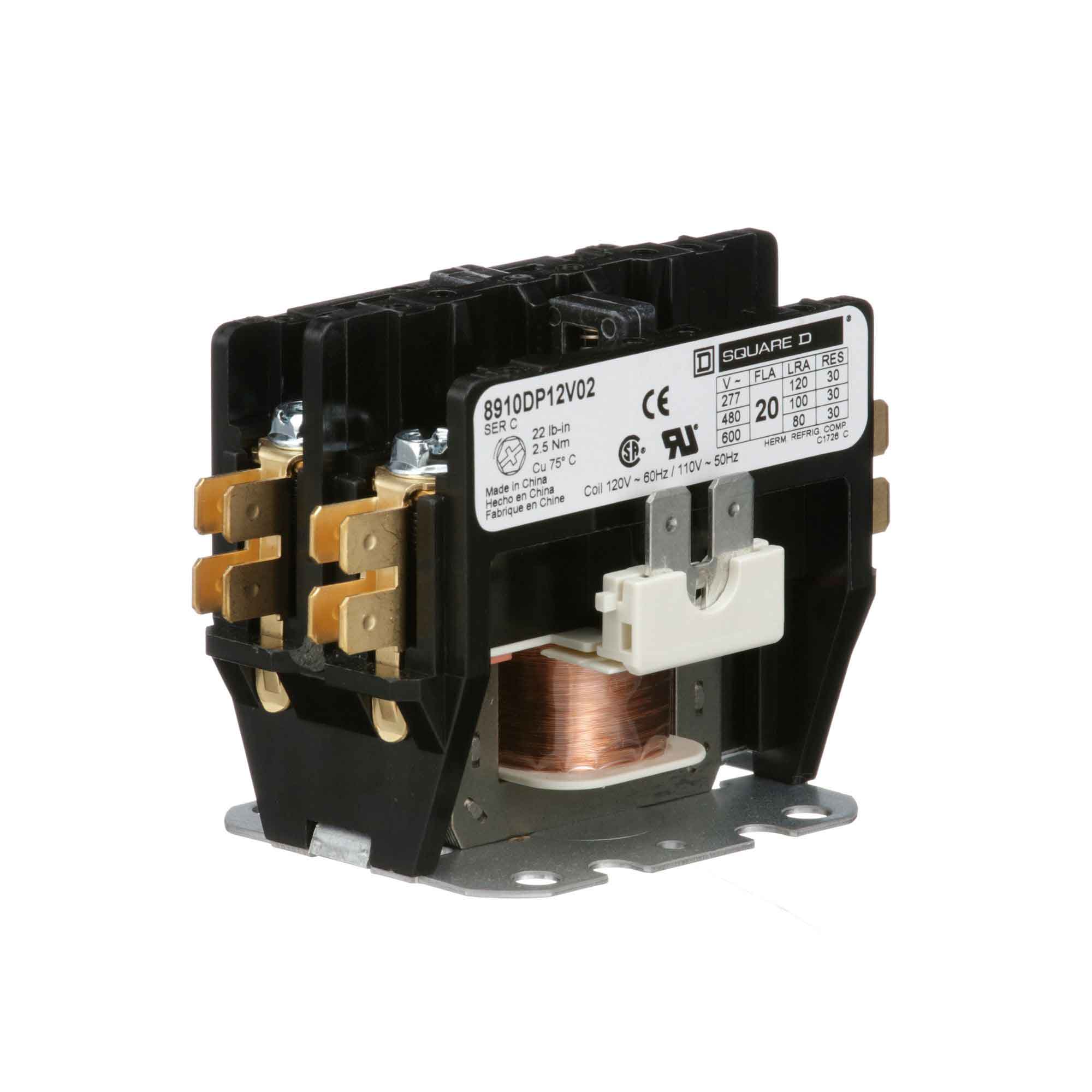 8910DP12V02 - Square D - Definite Purpose Contactor - Image 2