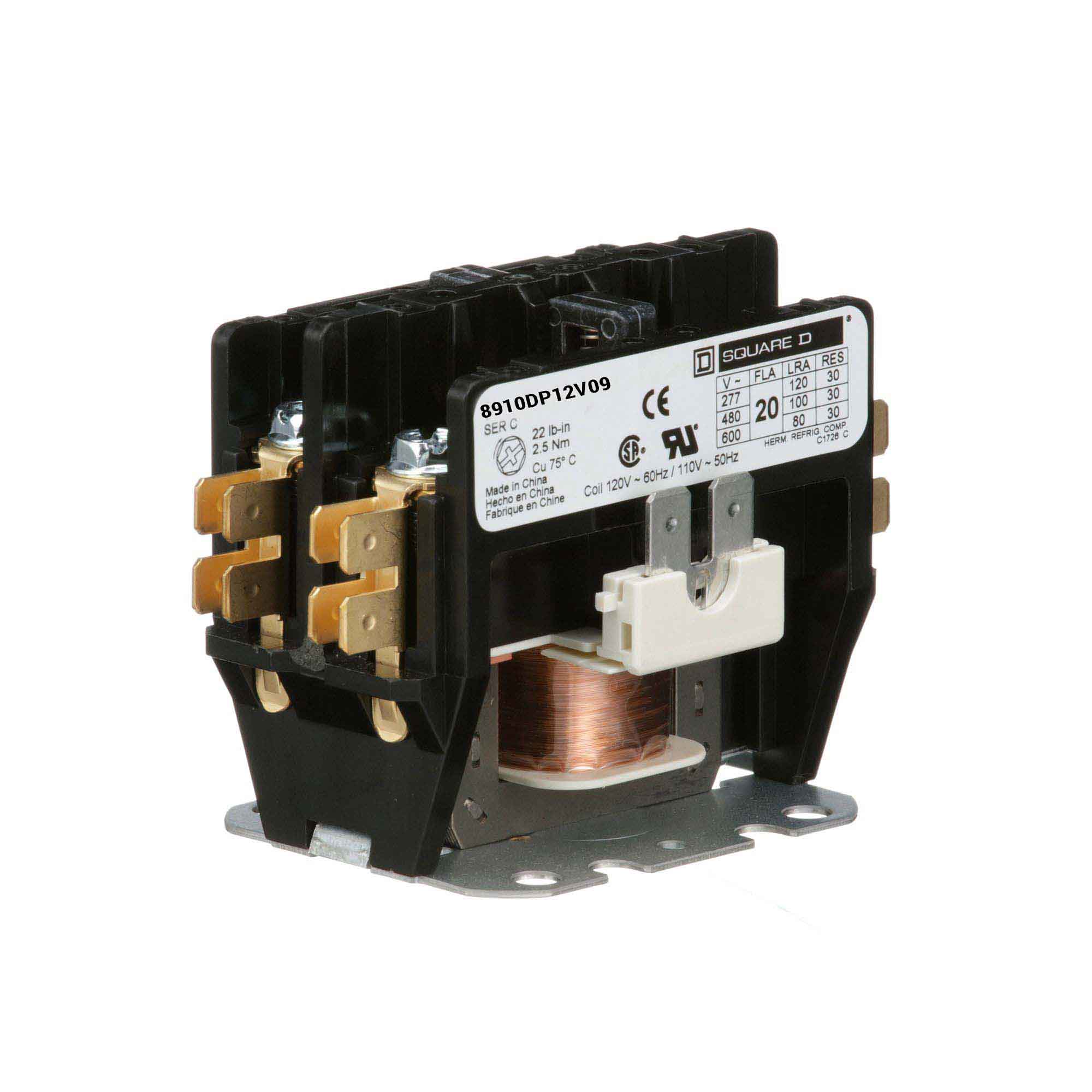8910DP12V09 - Square D - Definite Purpose Contactor - Image 2