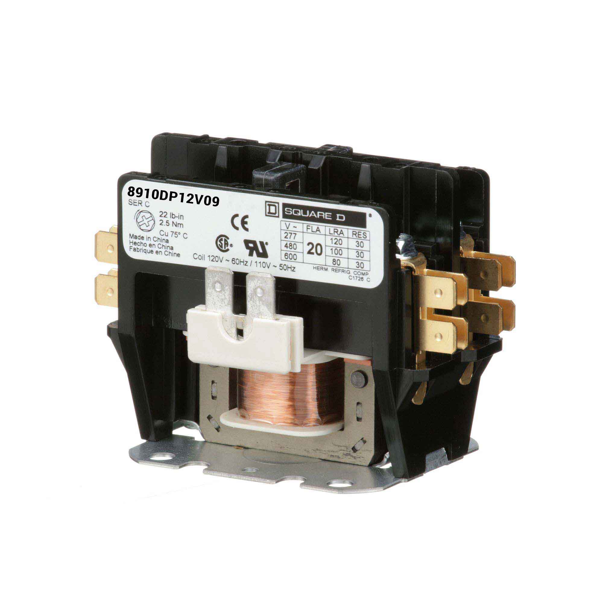 8910DP12V09 - Square D - Definite Purpose Contactor - Image 3
