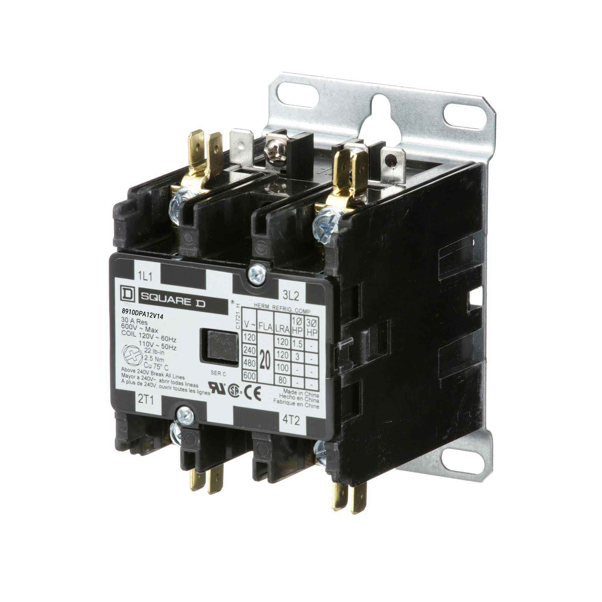 8910DPA12V14 - Square D - Definite Purpose Contactor - Image 3