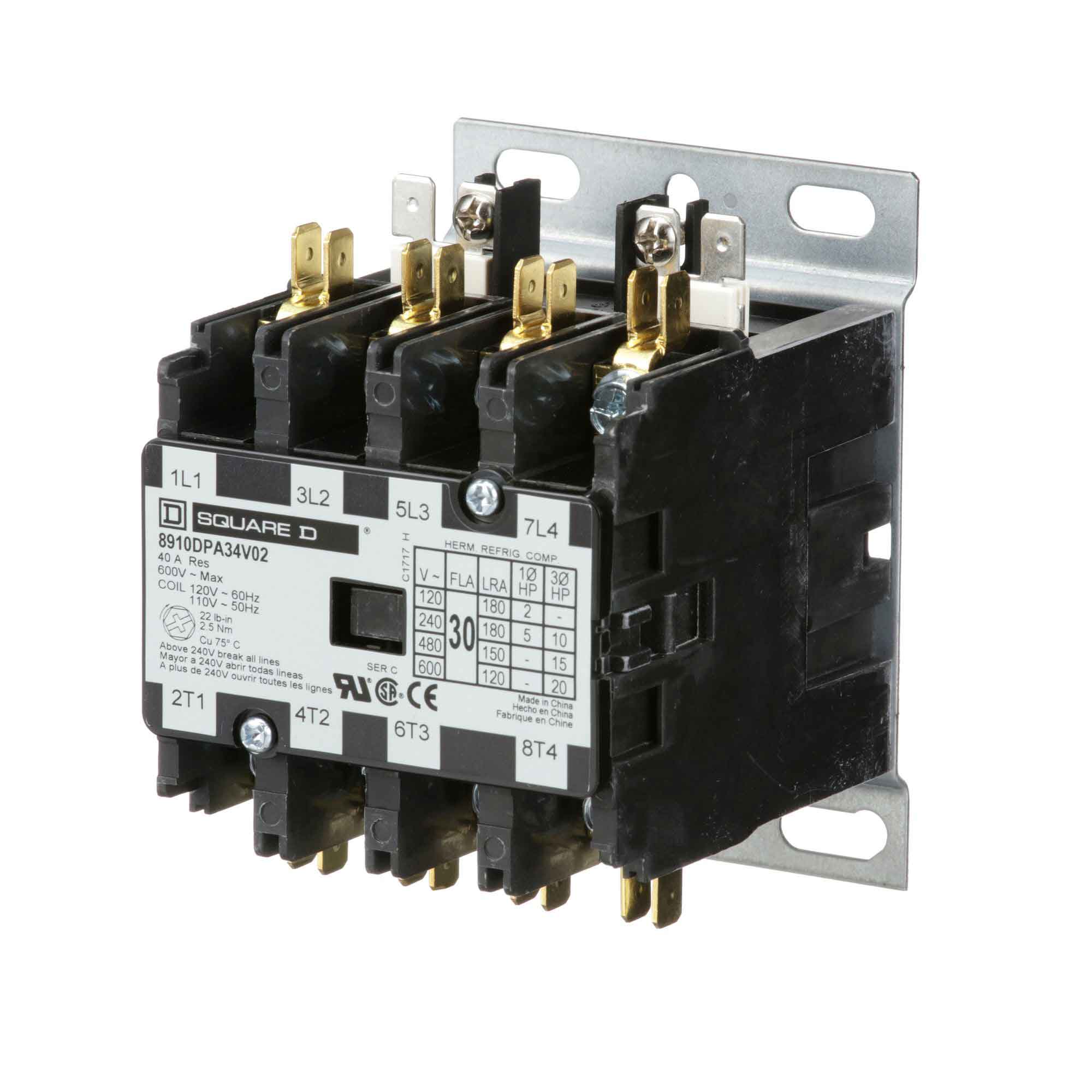 8910DPA34V02 - Square D - Definite Purpose Contactor - Image 3