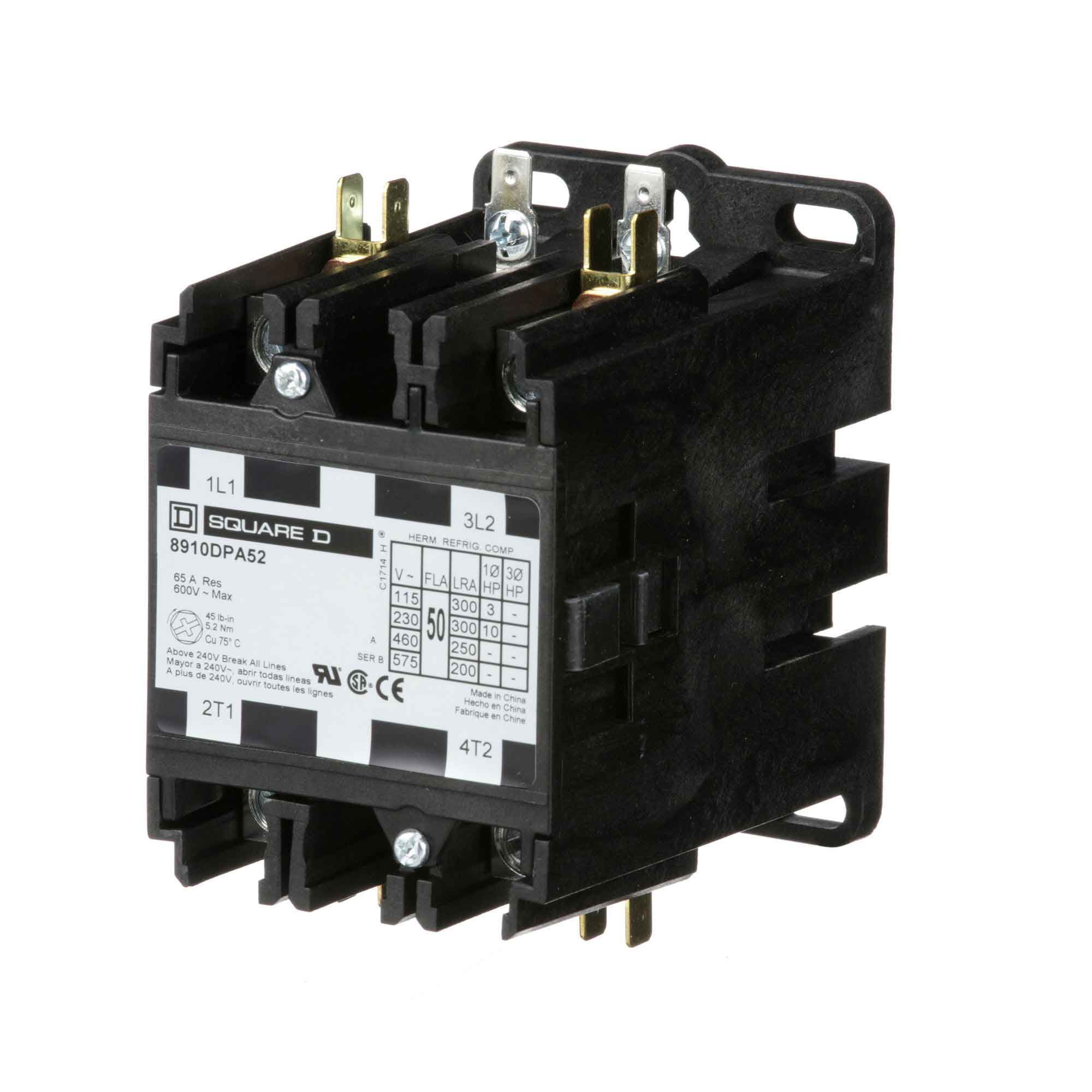 8910DPA52V02 - Square D - Definite Purpose Contactor - Image 3
