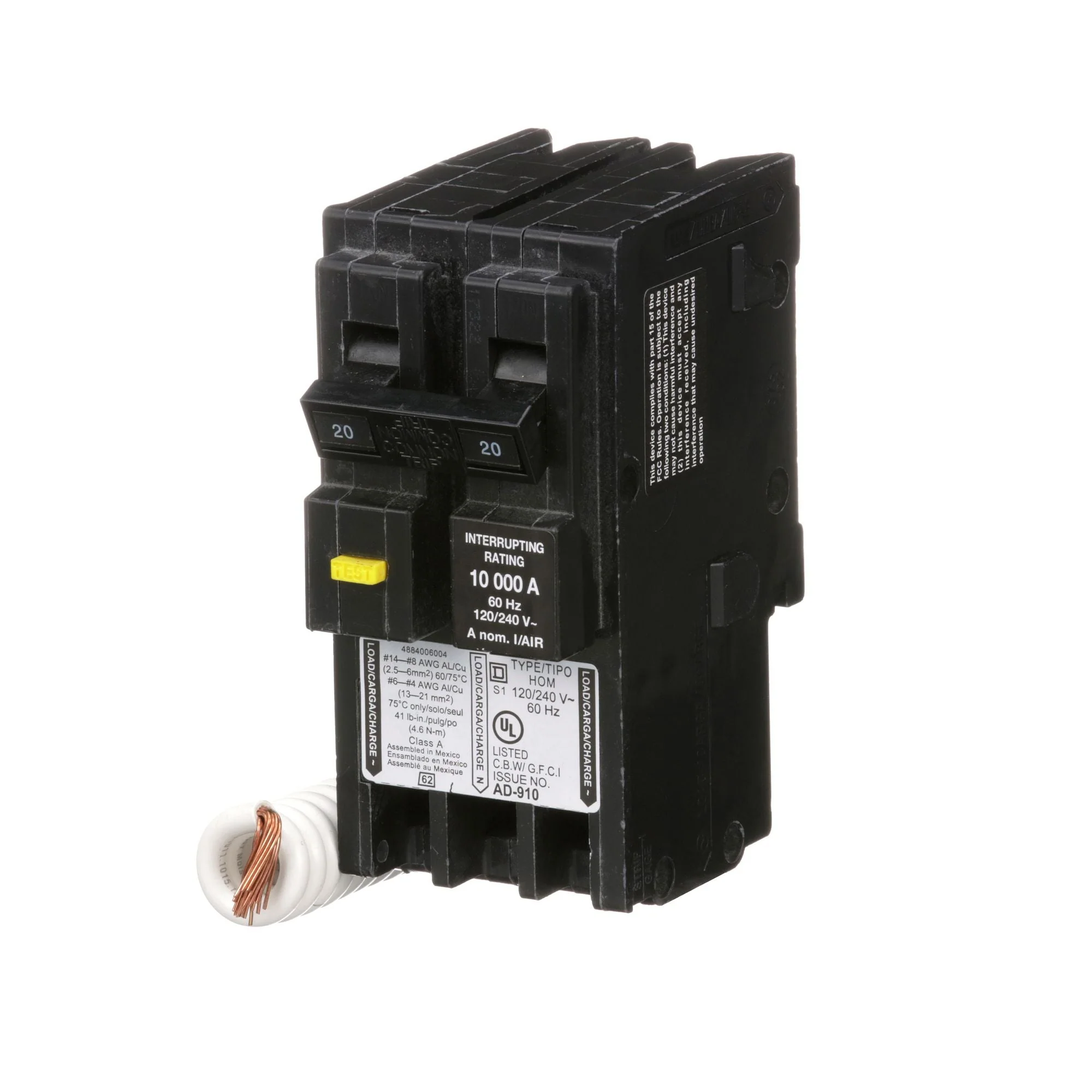 HOM220GFICP - Square D Homeline - GFCI Circuit Breaker - Image 3
