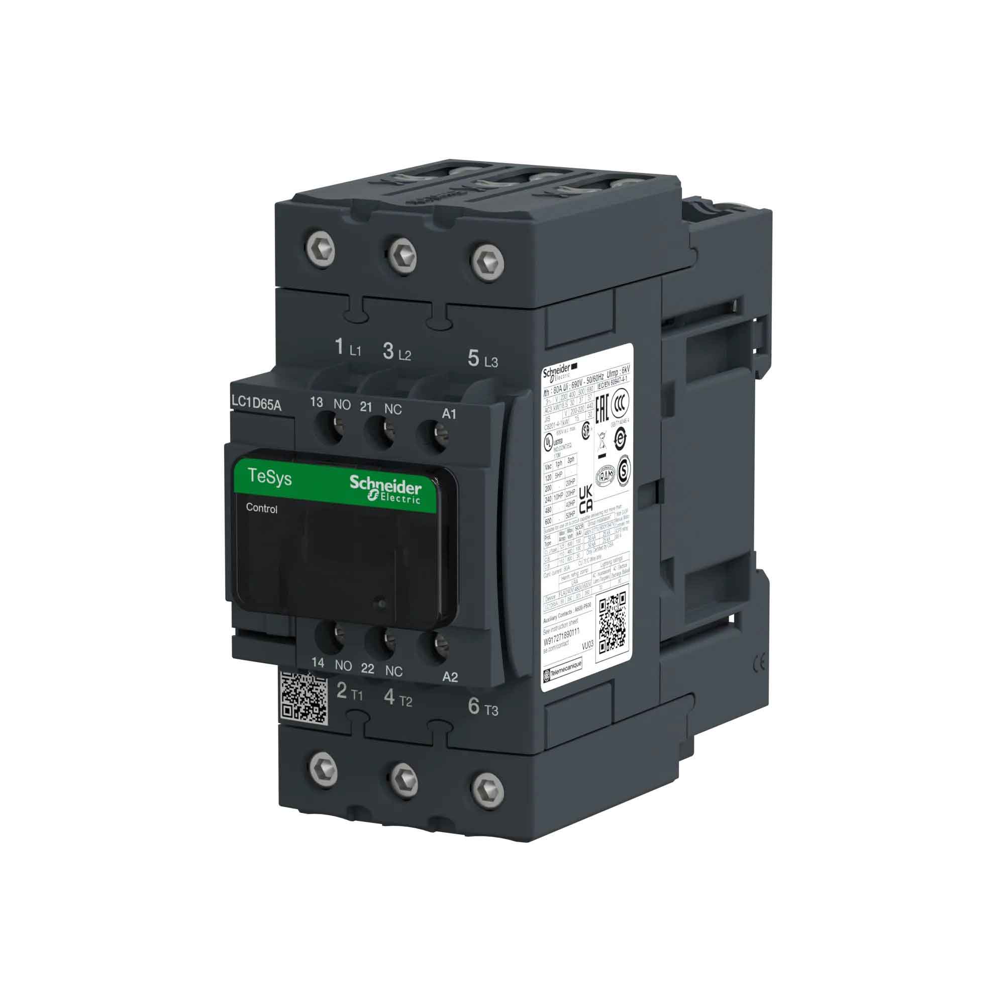 LC1D65AU7 - Square D - Magnetic Contactor - Image 3