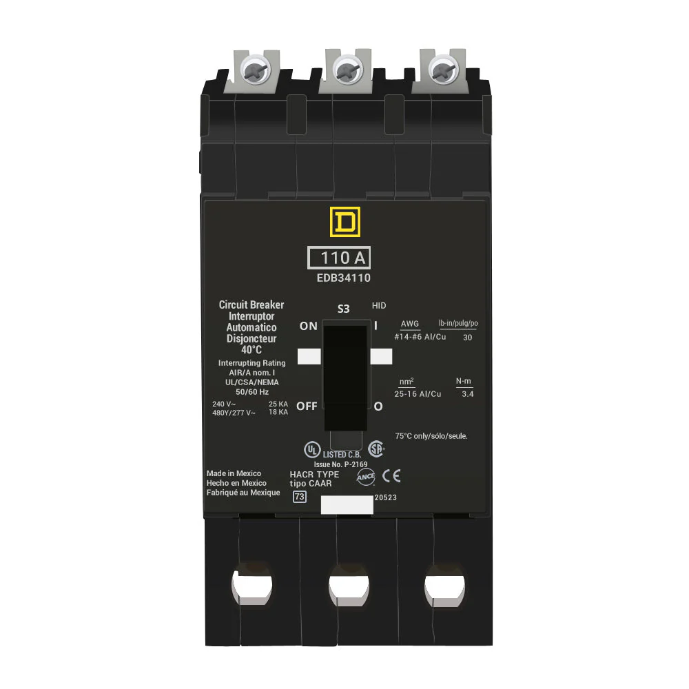 EDB34110 - Square D - Molded Case Circuit Breaker