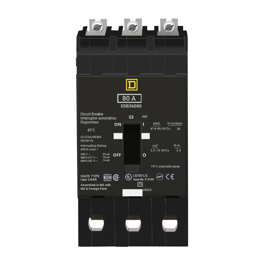 EDB36080 - Square D - Molded Case Circuit Breaker