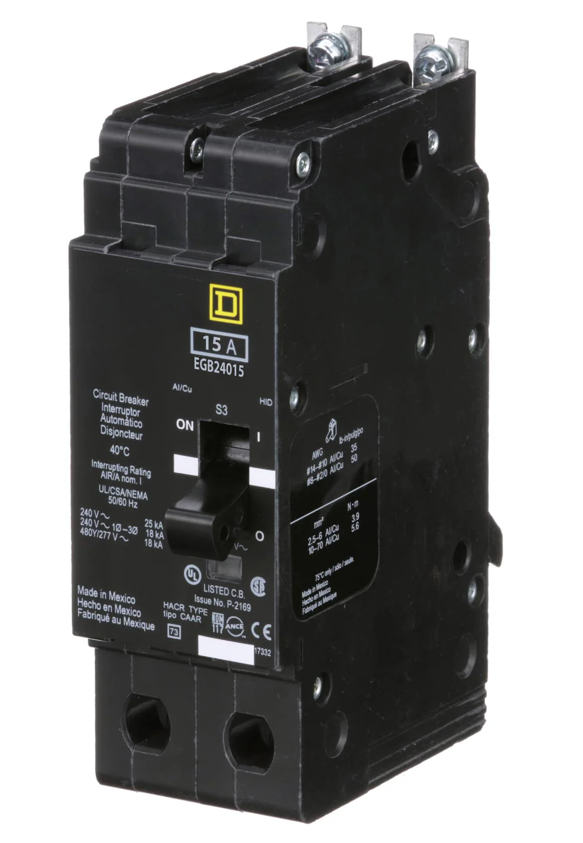 EGB24015 - Square D - Molded Case Circuit Breaker - Image 2
