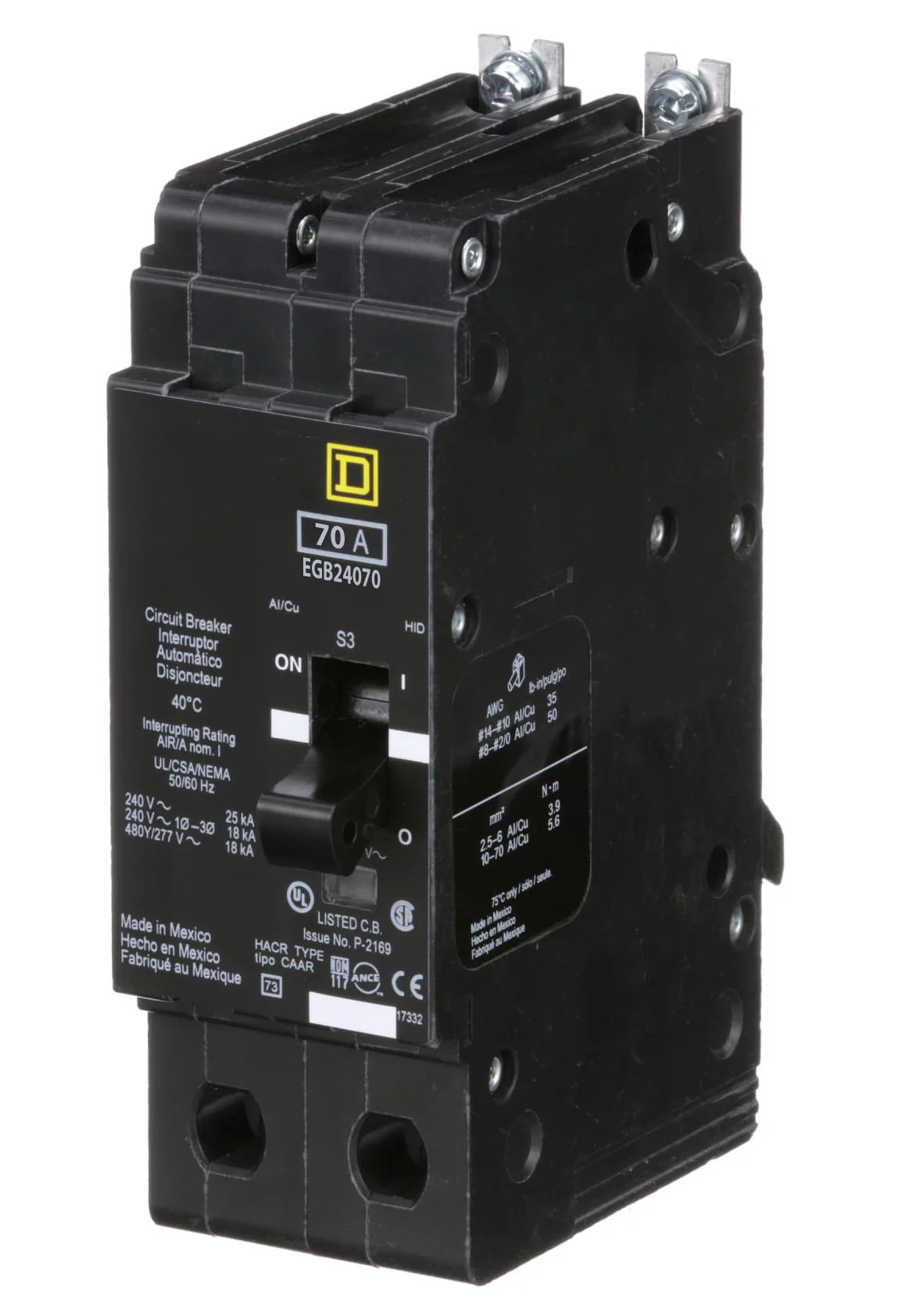 EGB24070 - Square D - Molded Case Circuit Breaker - Image 2