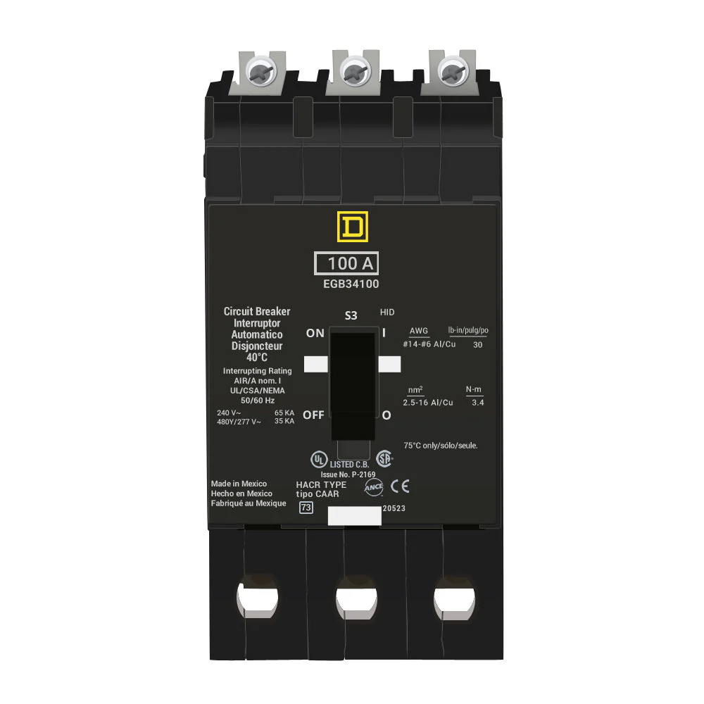EGB34100 - Square D - Molded Case Circuit Breaker