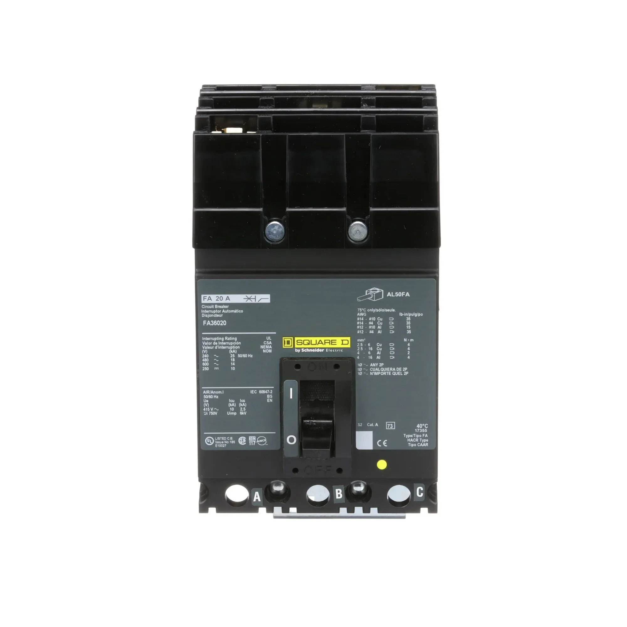FA36020 - Square D - Molded Case Circuit Breaker