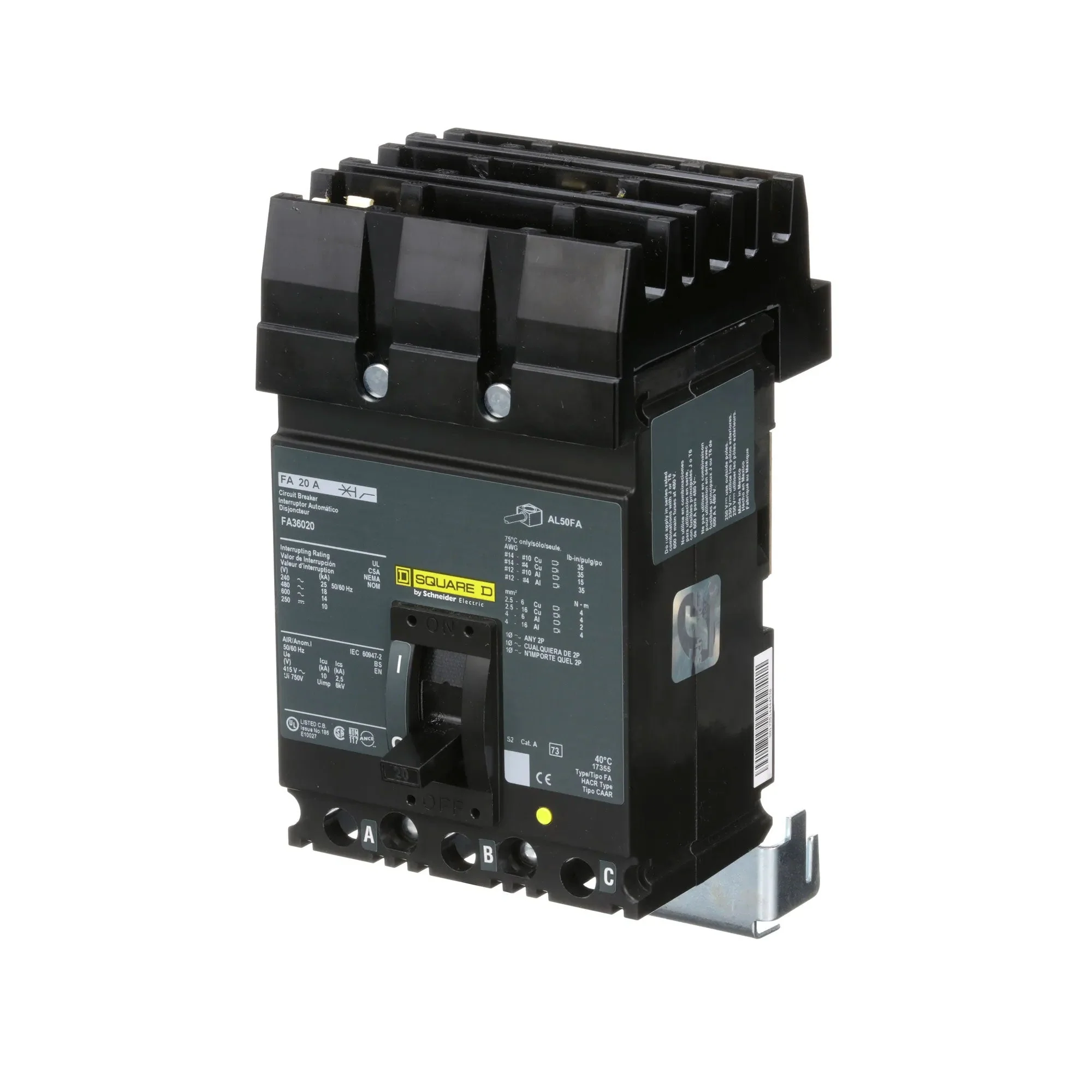 FA36020 - Square D - Molded Case Circuit Breaker - Image 3