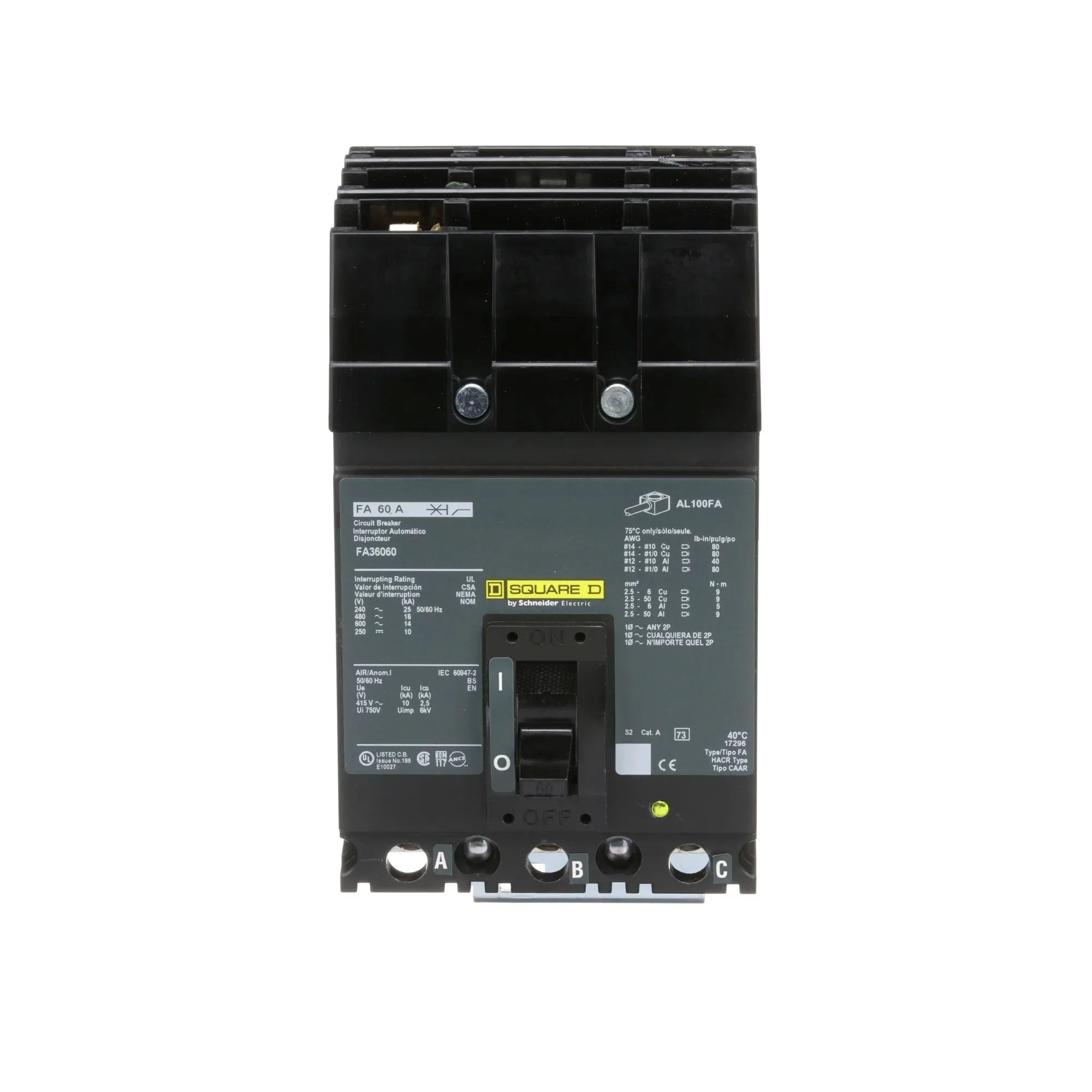 FA36060 - Square D - Molded Case Circuit Breaker