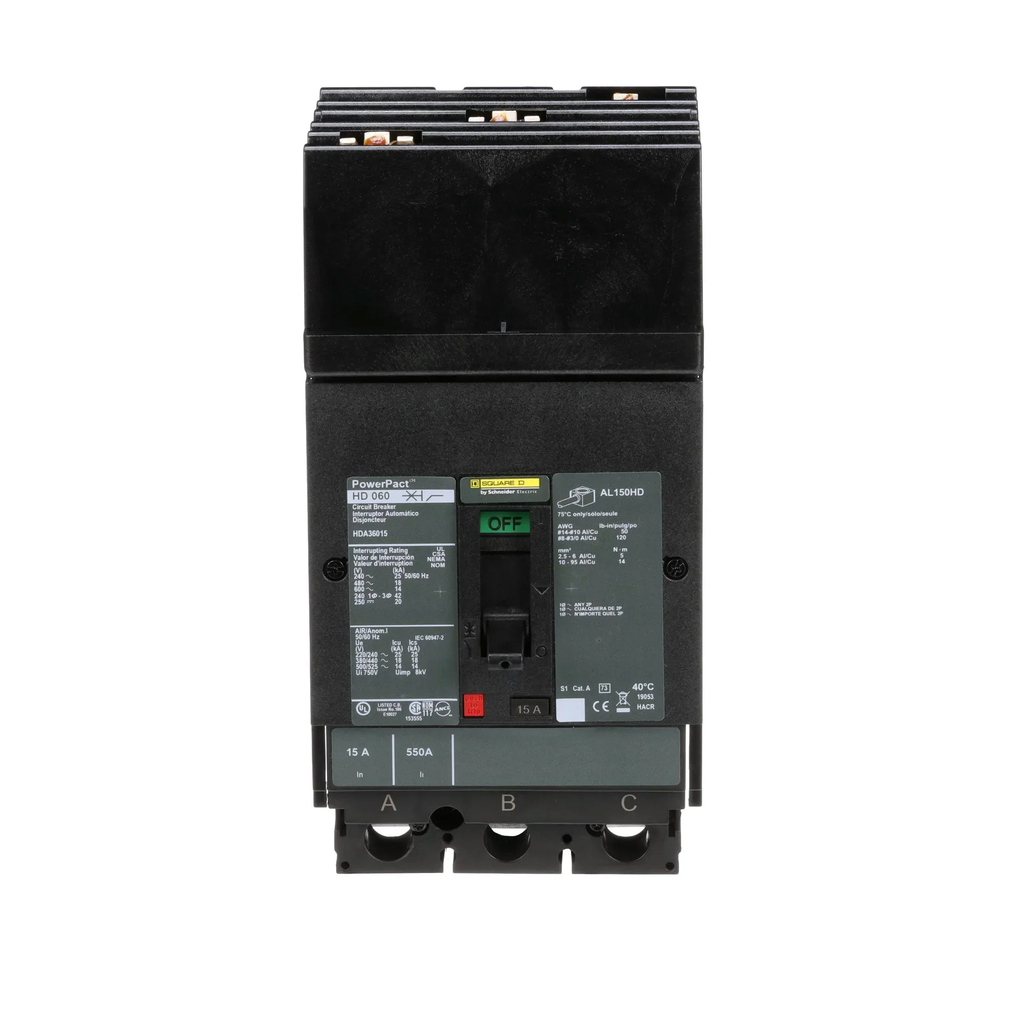 HDA36015 - Square D - Molded Case Circuit Breaker