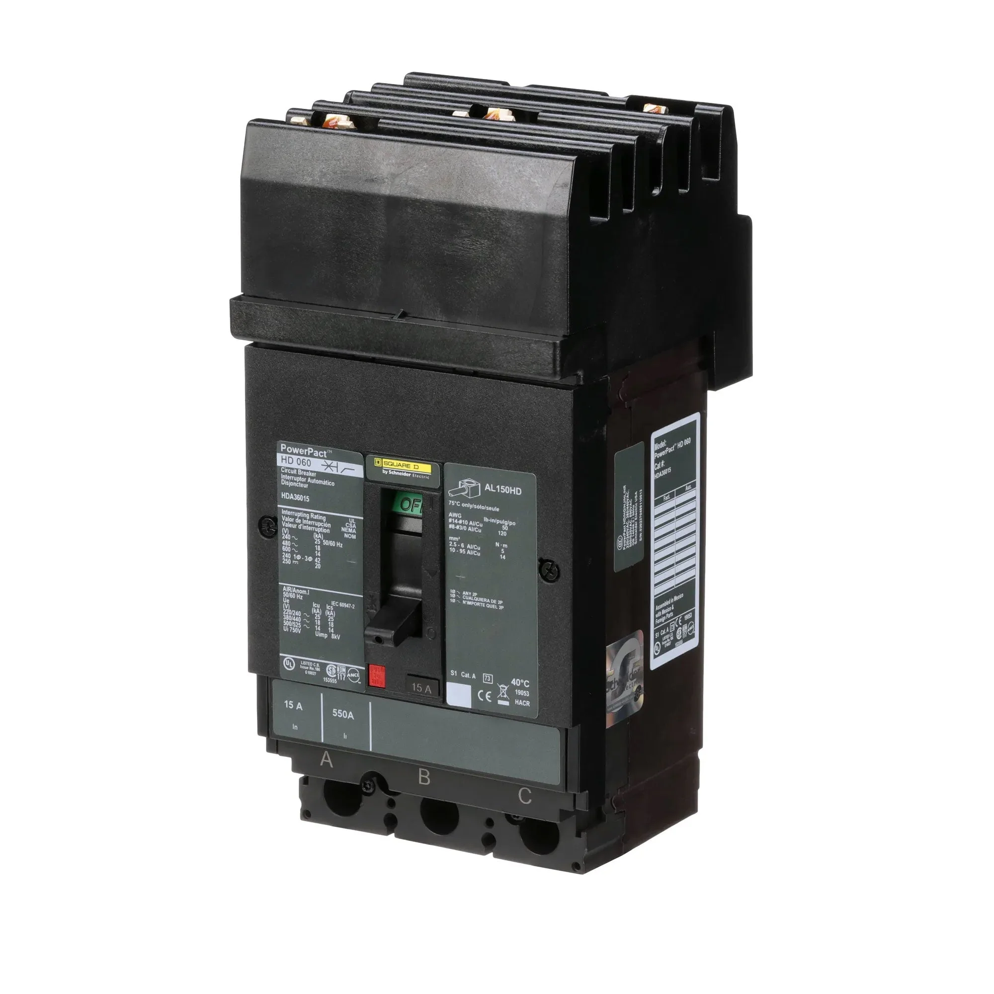 HDA36015 - Square D - Molded Case Circuit Breaker - Image 3