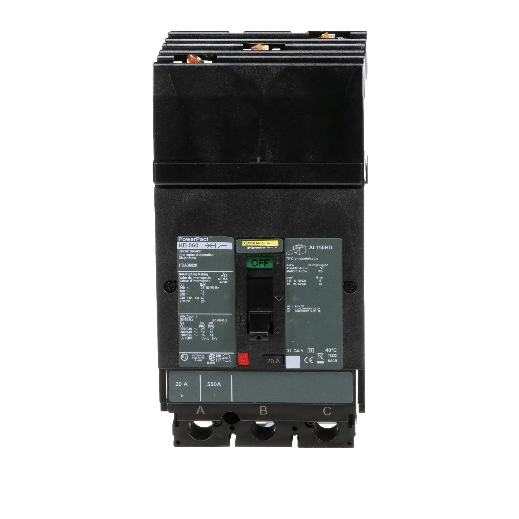 HDA36020 - Square D - Molded Case Circuit Breaker