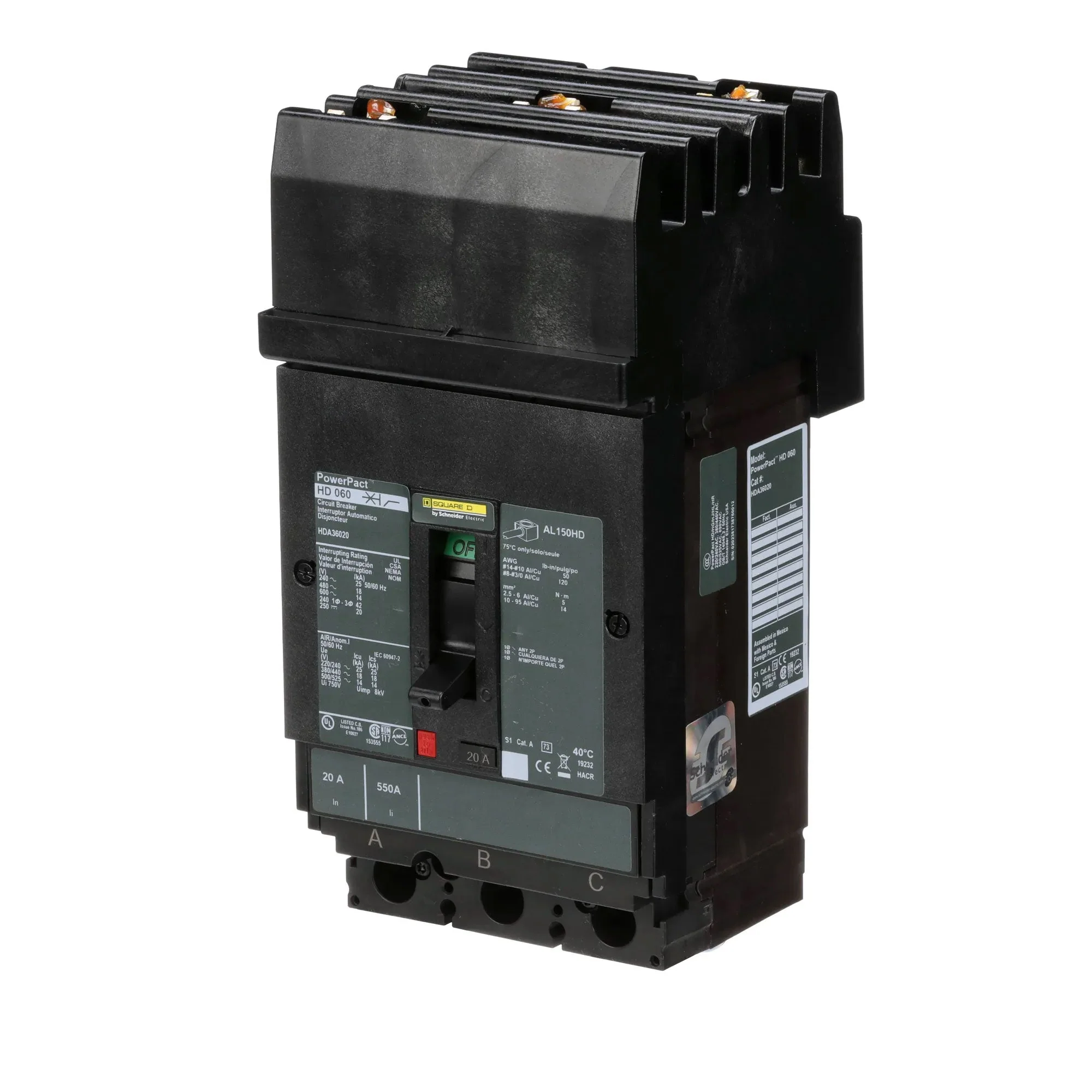 HDA36020 - Square D - Molded Case Circuit Breaker - Image 4
