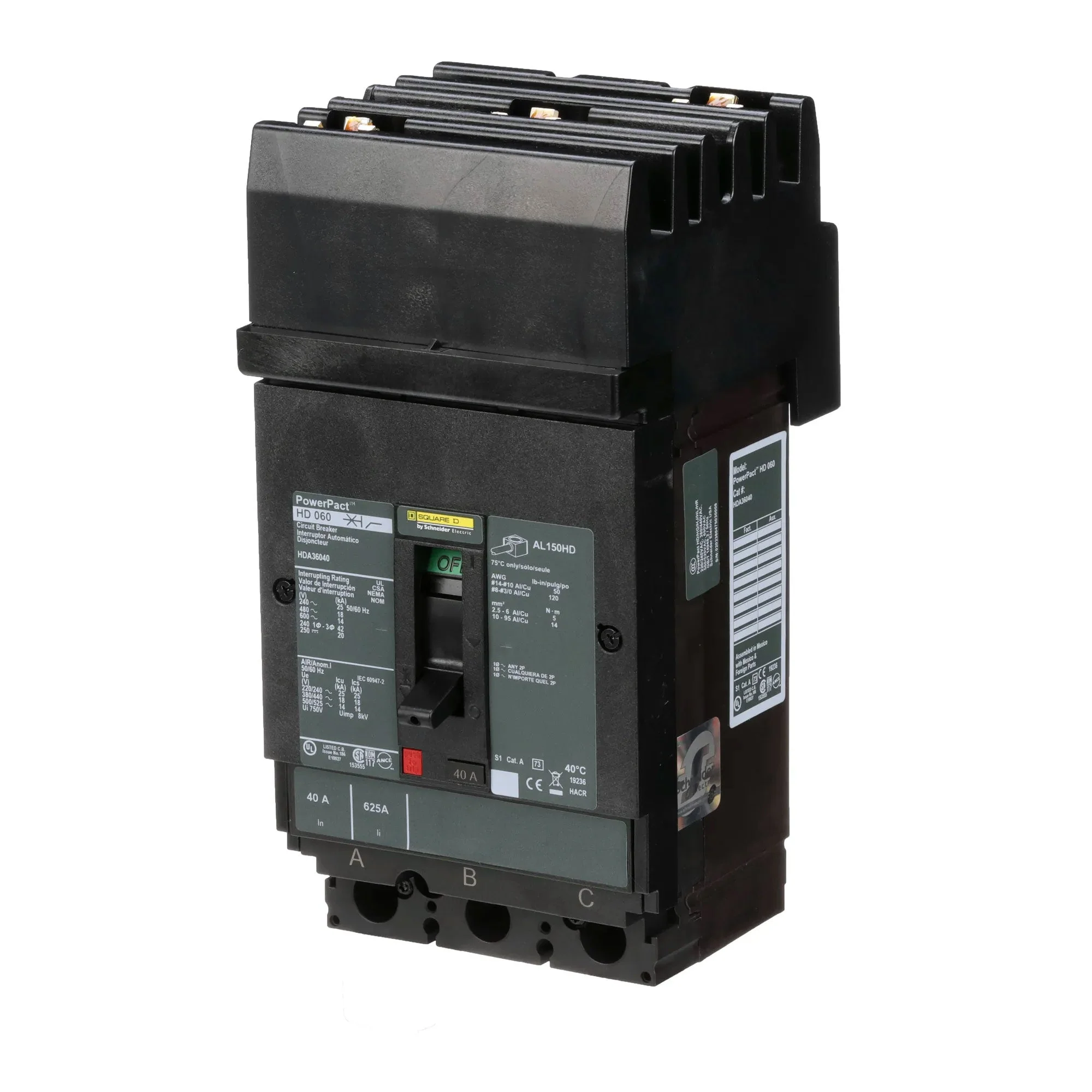 HDA36040 - Square D - Molded Case Circuit Breaker - Image 3