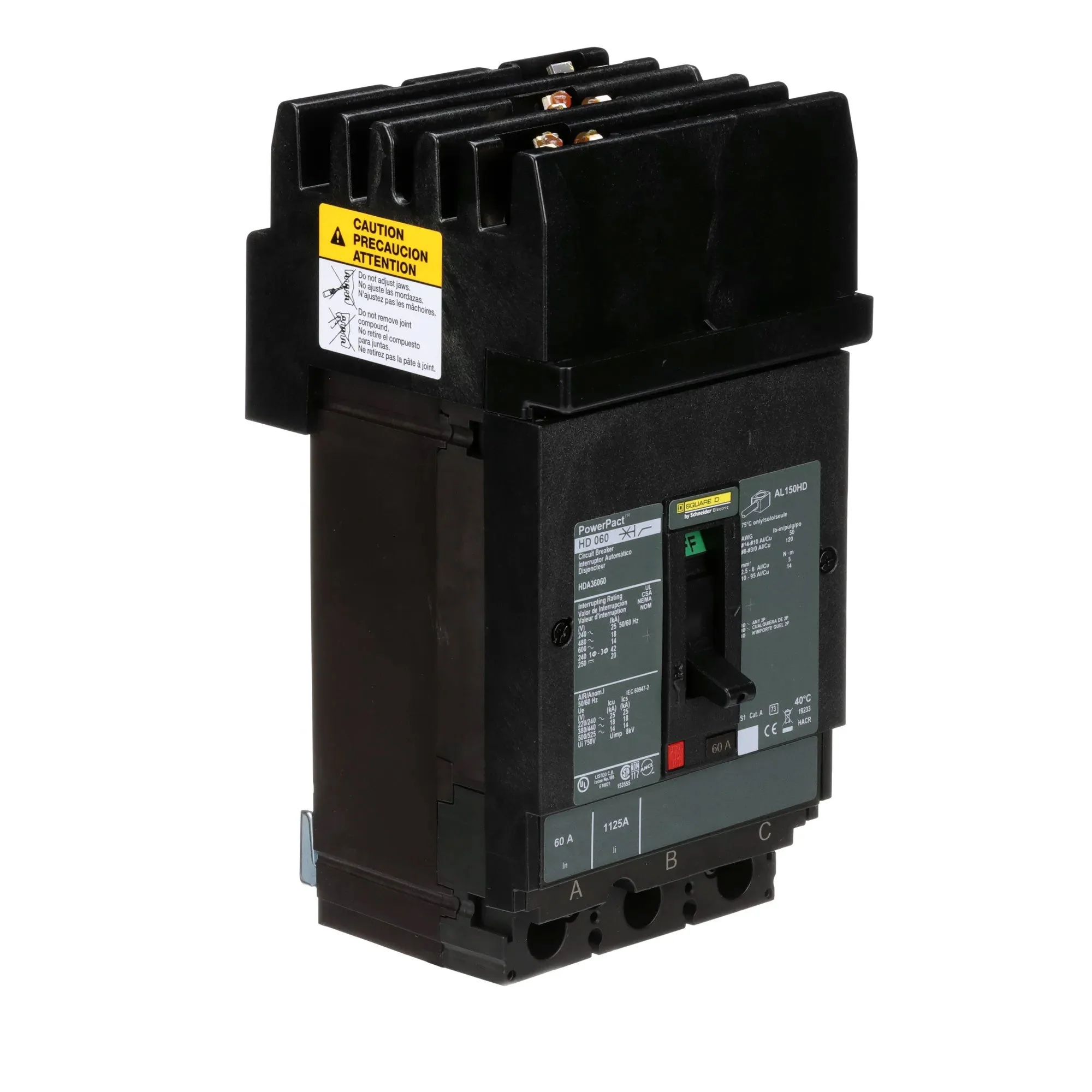 HDA36060 - Square D - Molded Case Circuit Breaker - Image 2