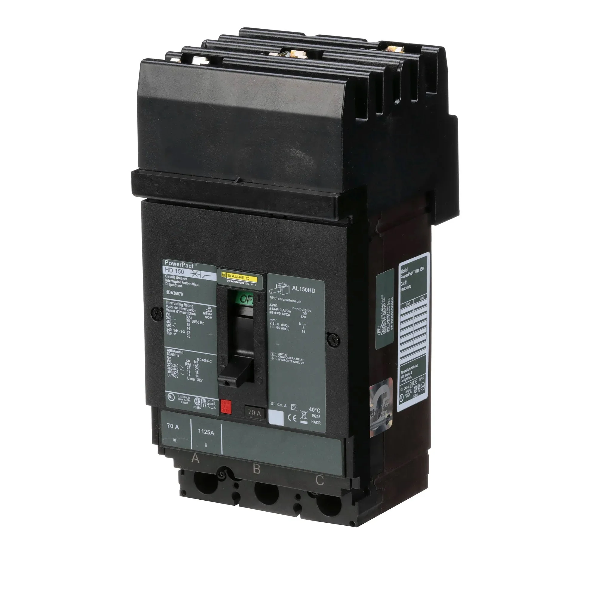 HDA36070 - Square D - Molded Case Circuit Breaker - Image 3