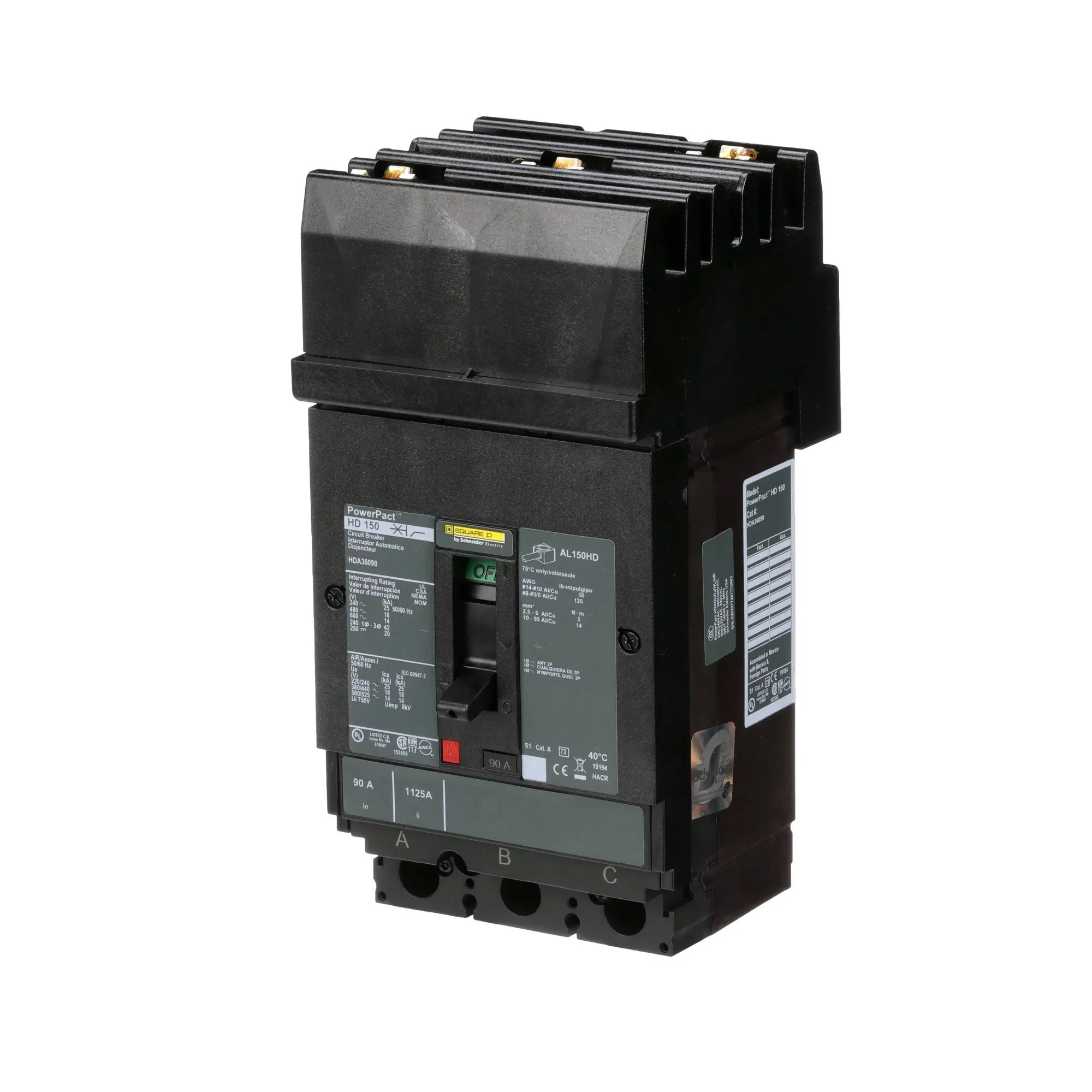 HDA36090 - Square D - Molded Case Circuit Breaker - Image 3