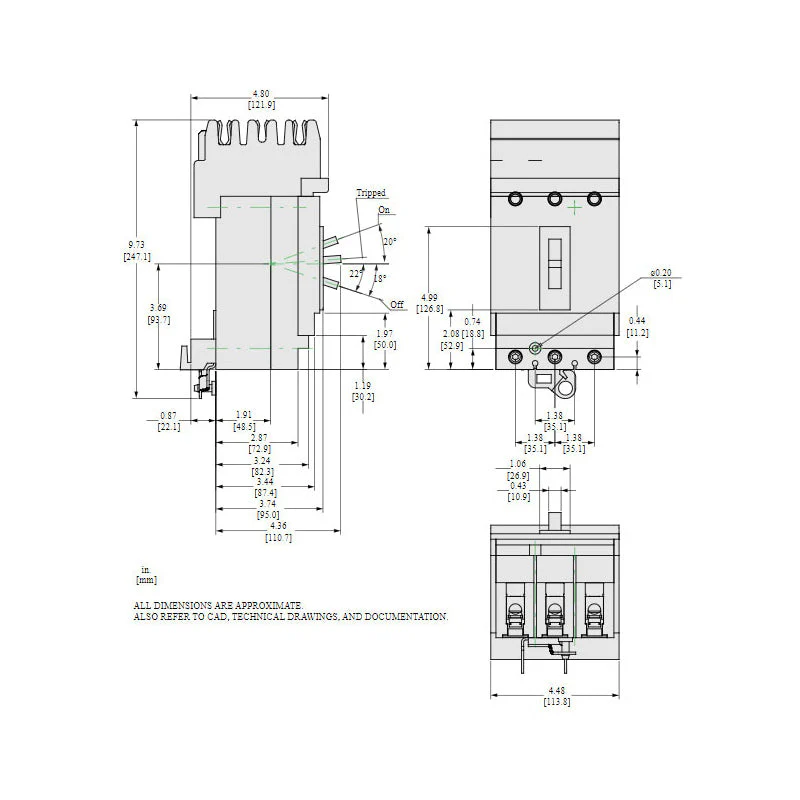 HDA36100 - Square D - Molded Case Circuit Breaker - Image 5