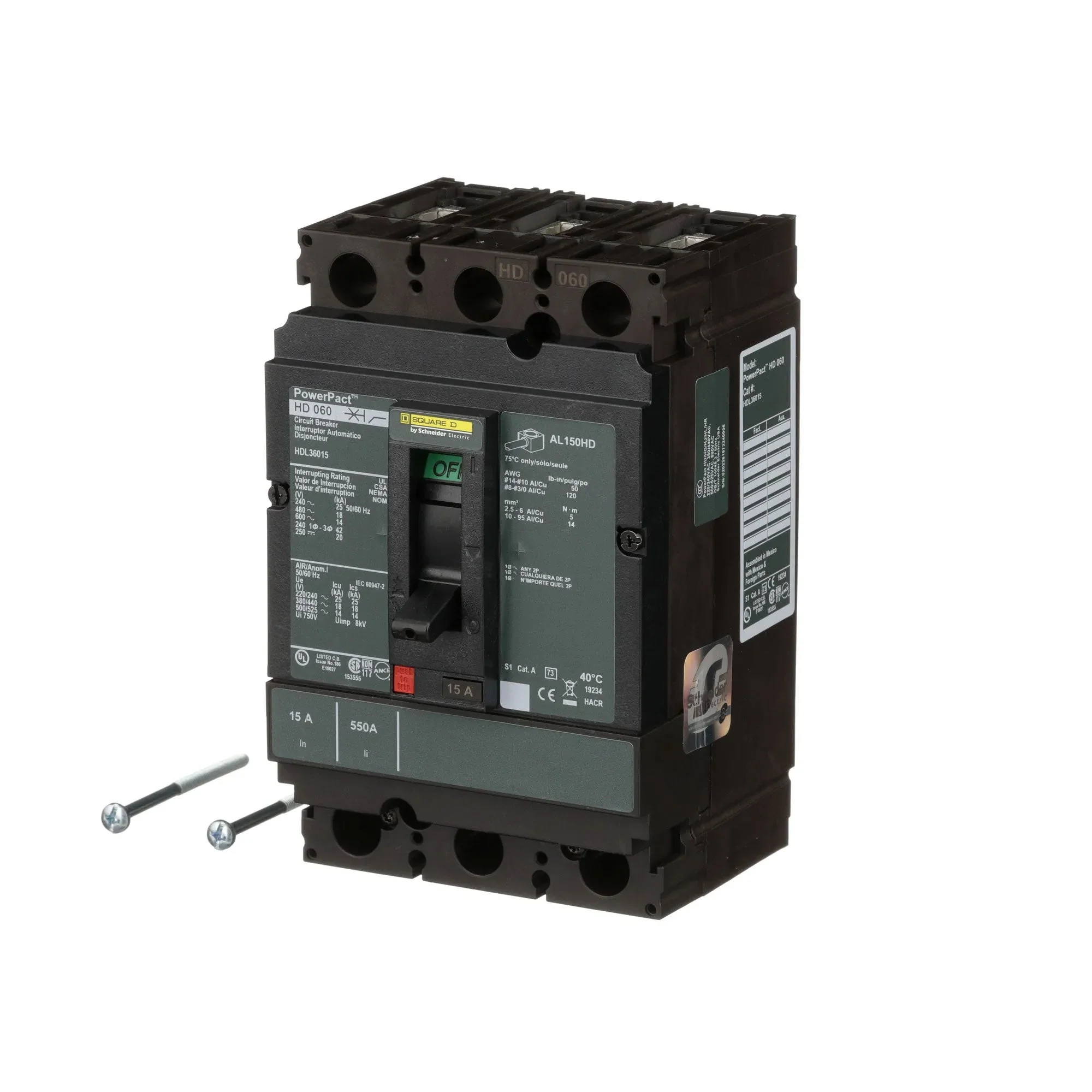 HDL36015 - Square D - Molded Case Circuit Breaker - Image 3