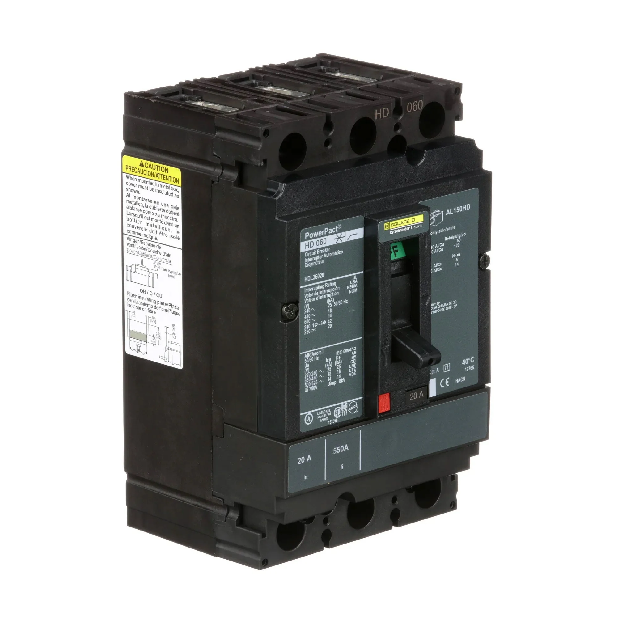 HDL36020 - Square D - Molded Case Circuit Breaker - Image 2