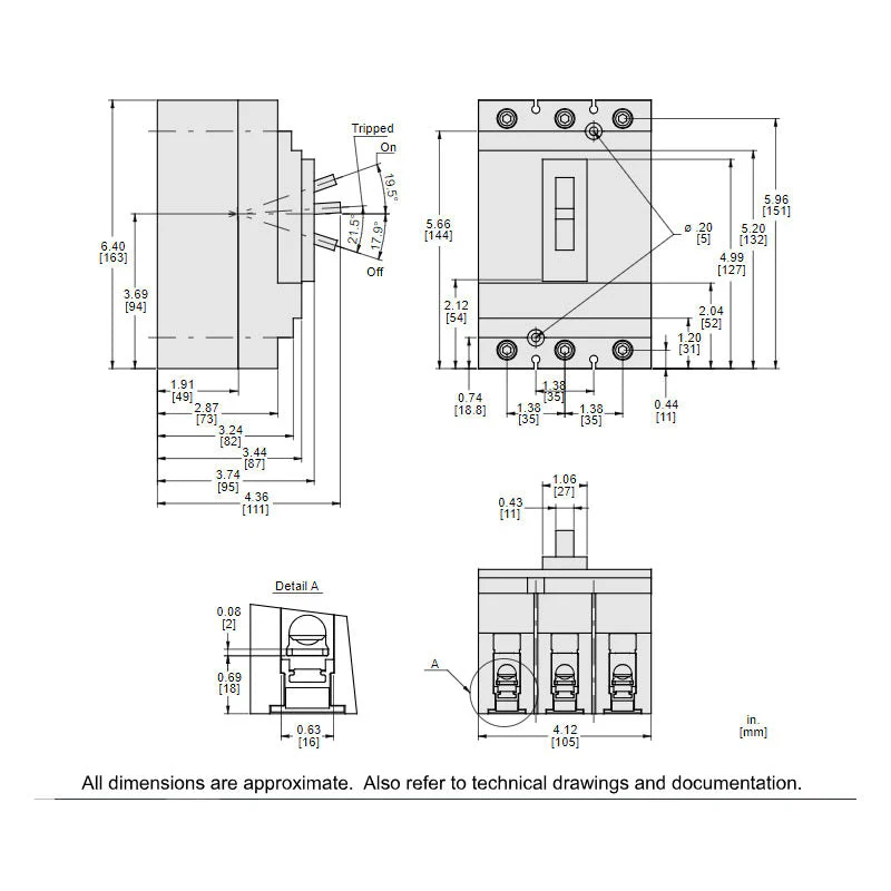 HDL36020 - Square D - Molded Case Circuit Breaker - Image 5