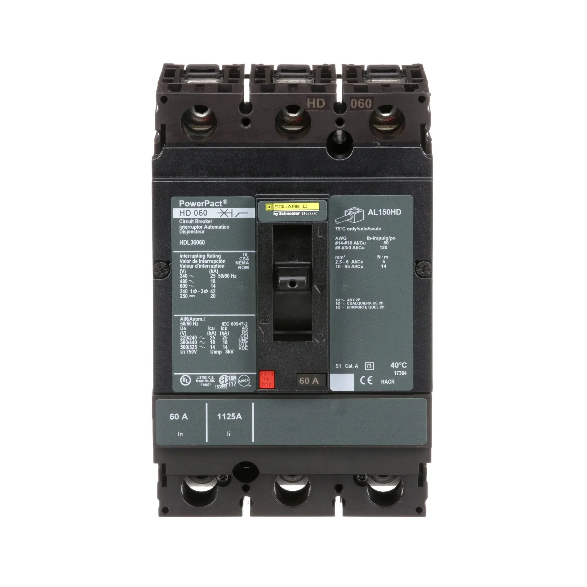 HDL36060 - Square D - Molded Case Circuit Breaker