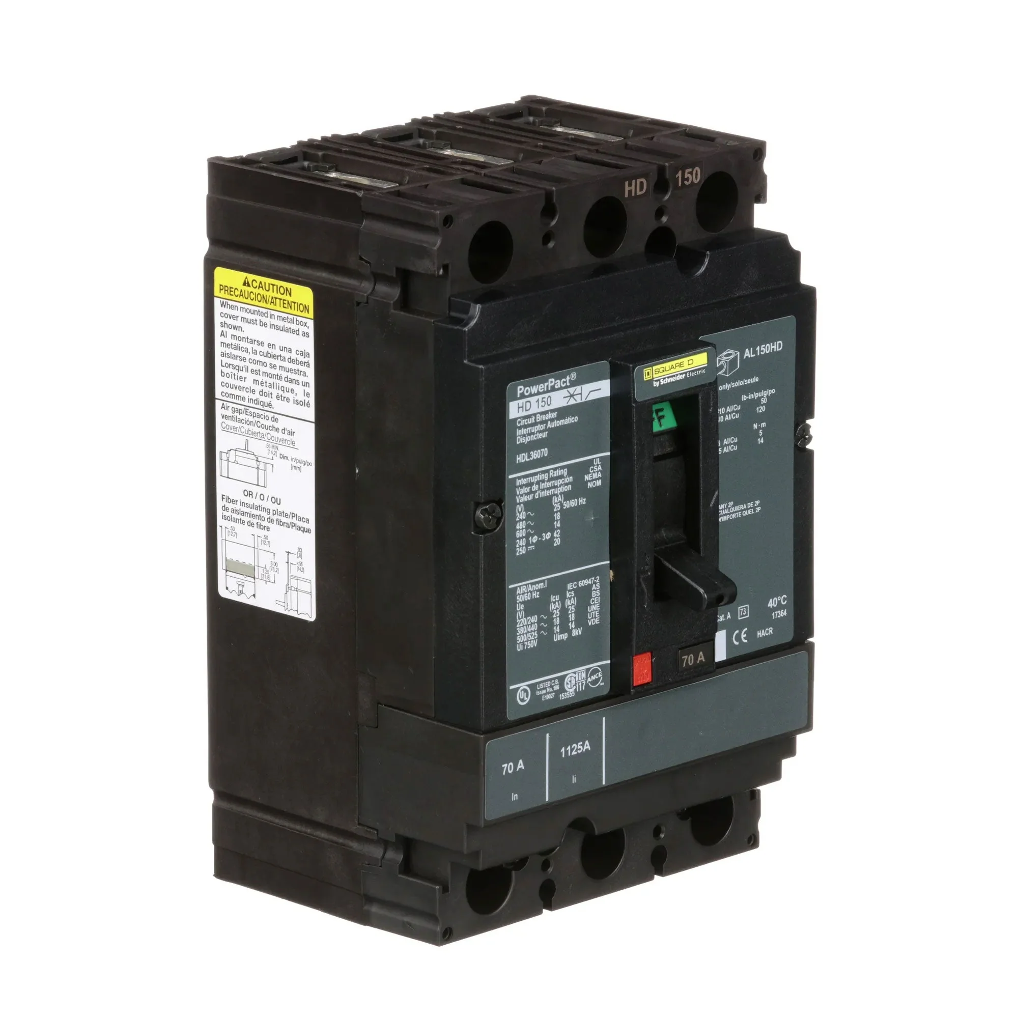 HDL36070 - Square D - Molded Case Circuit Breaker - Image 2