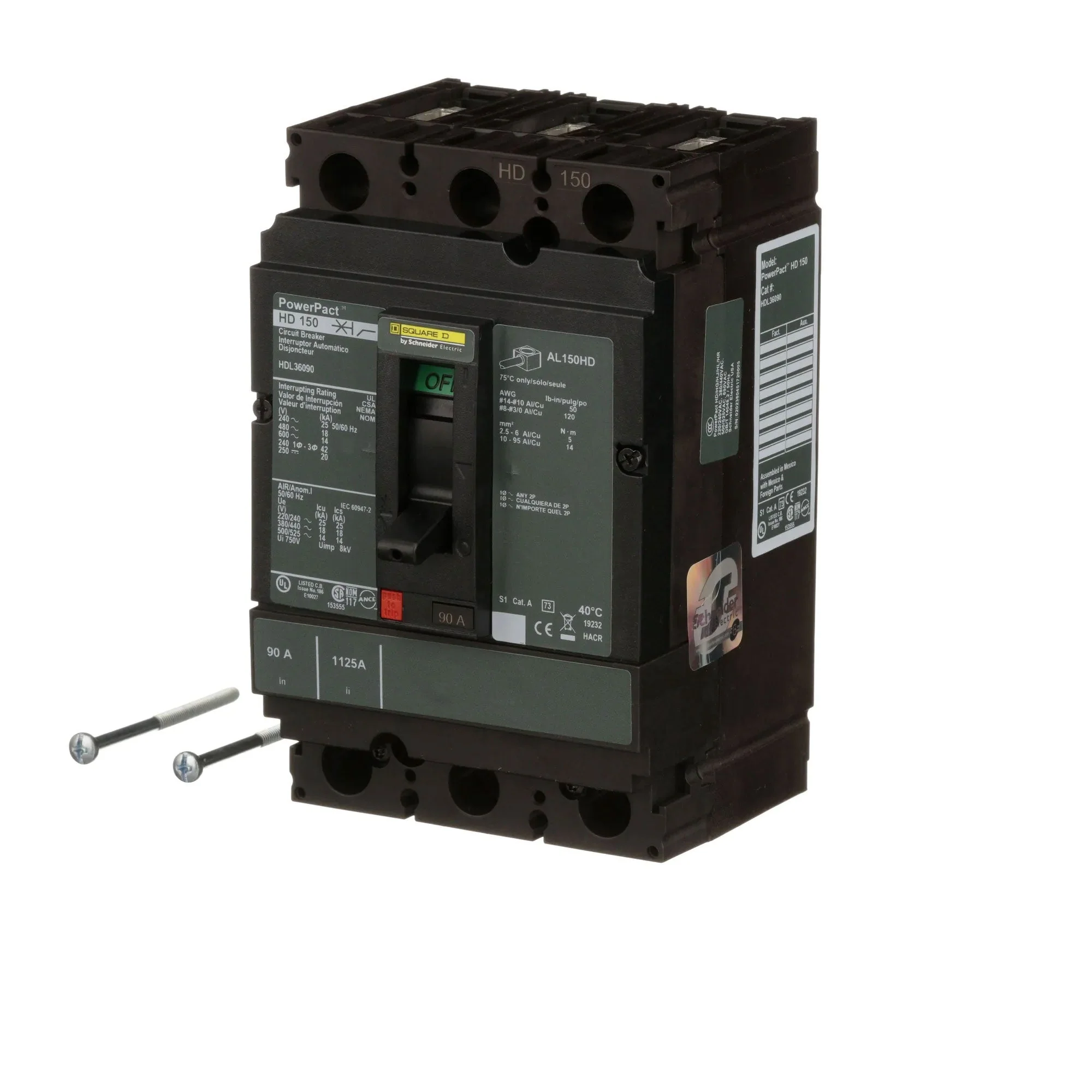 HDL36090 - Square D - Molded Case Circuit Breaker - Image 3