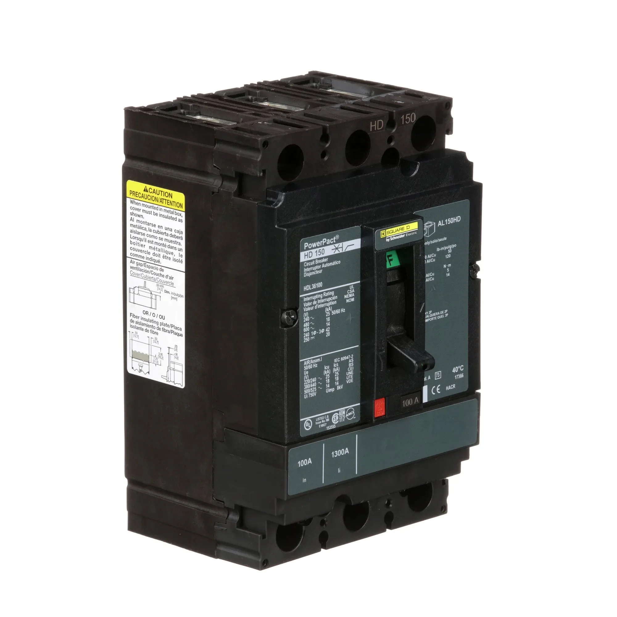 HDL36100 - Square D - Molded Case Circuit Breaker - Image 2