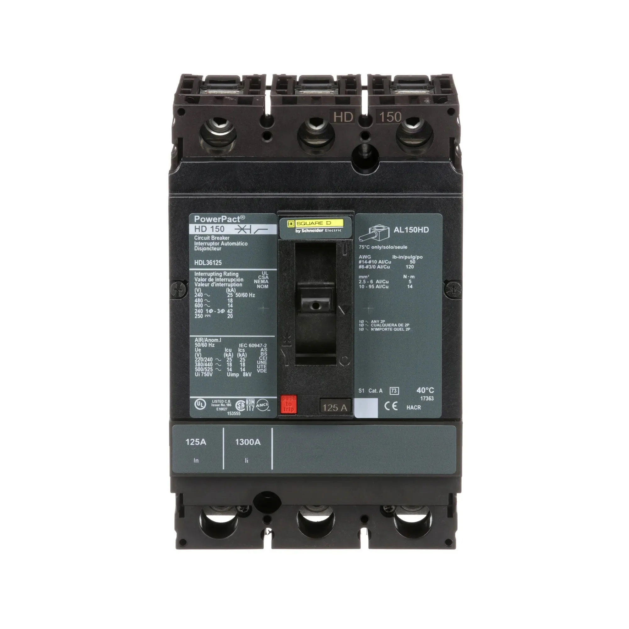 HDL36125 - Square D - Molded Case Circuit Breaker