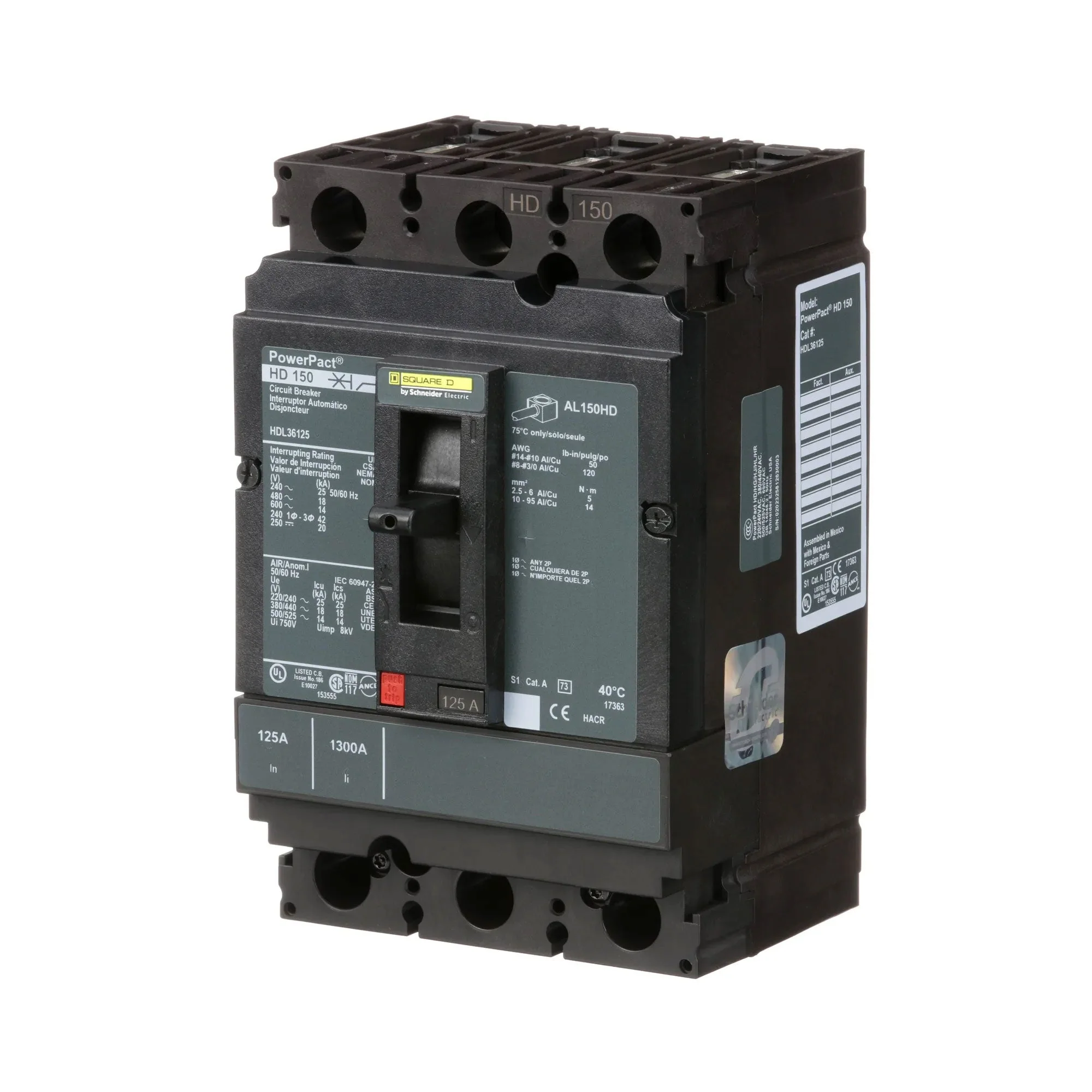 HDL36125 - Square D - Molded Case Circuit Breaker - Image 3