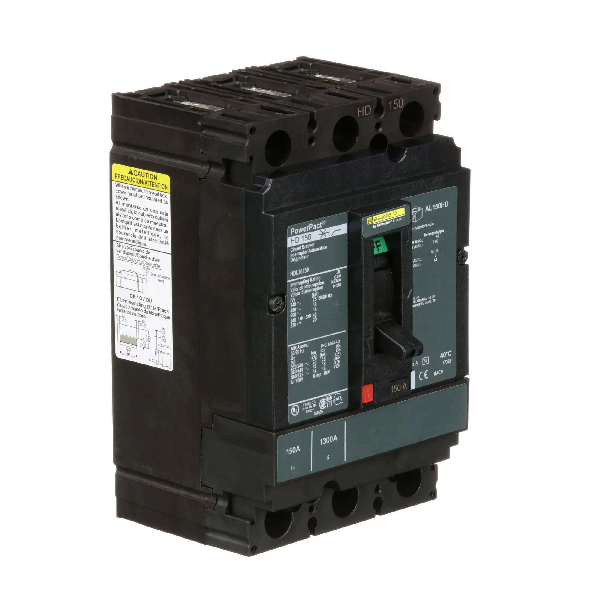 HDL36150 - Square D - Molded Case Circuit Breaker - Image 2